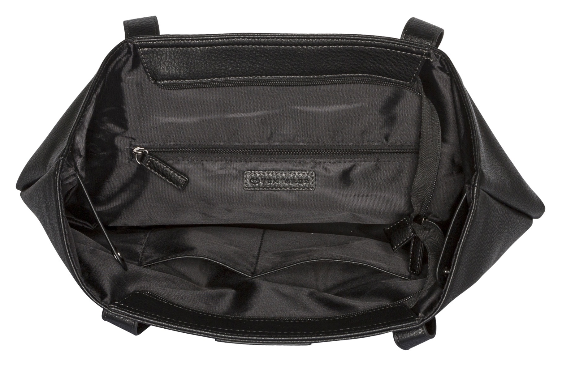 TOM TAILOR Shopper »Miri zip«, aus griffigem Lederimitat mit praktischen flachen Handgriffen