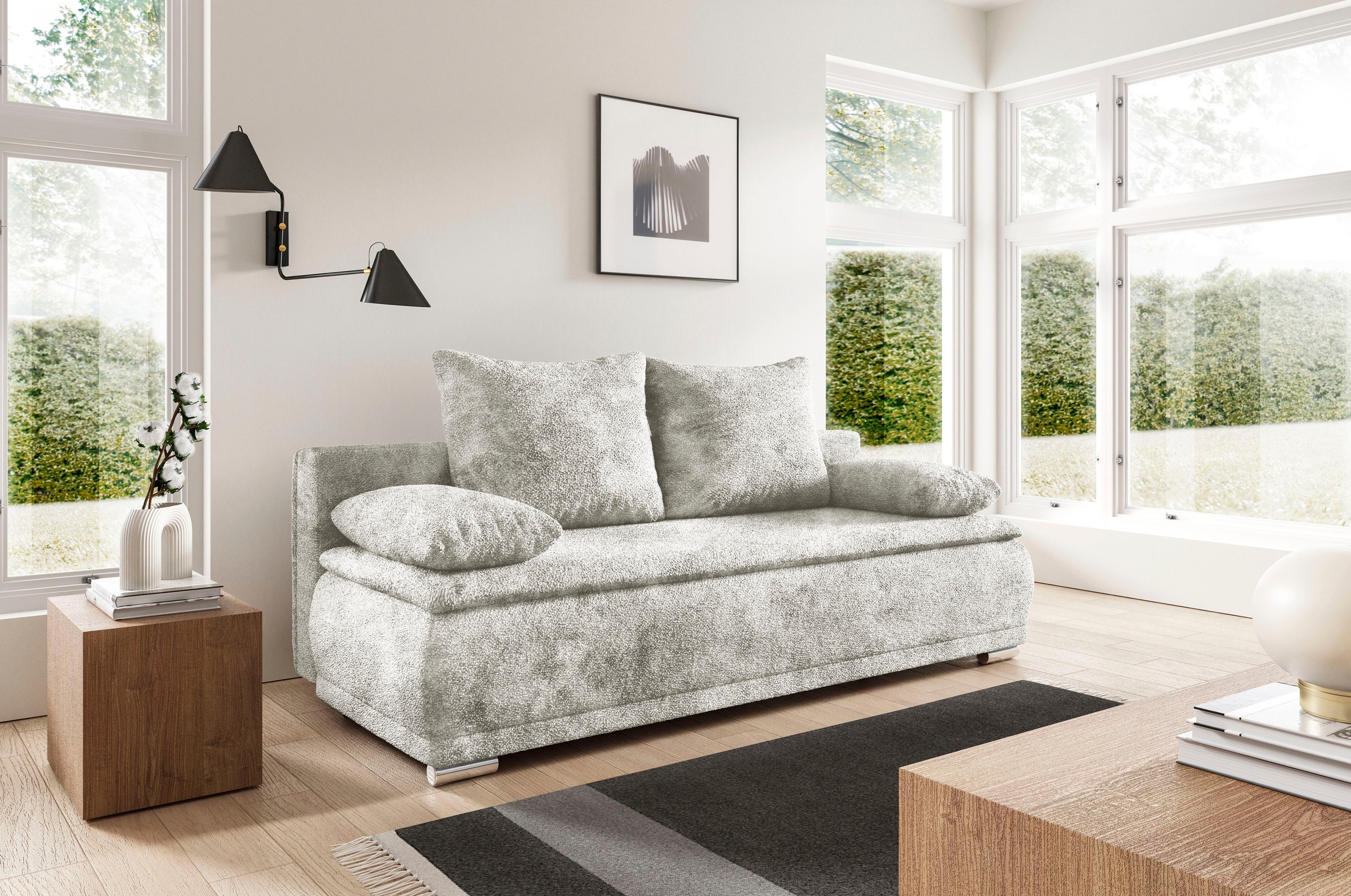 WERK2 Schlafsofa "Biggi komfortabel & elegant, Schlaffunktion, Bettkasten, günstig online kaufen