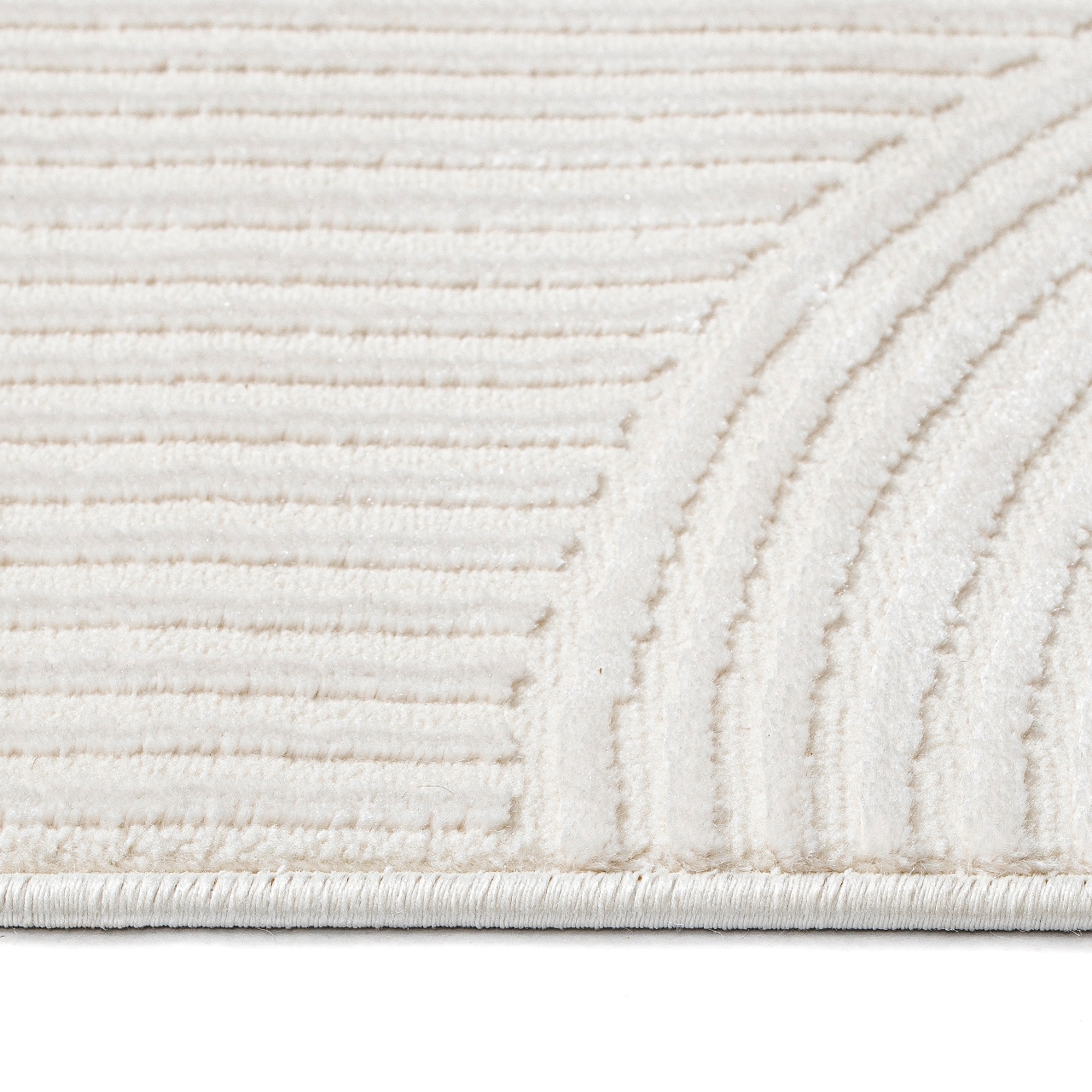 Sehrazat Teppich »Moda 1100 , auch als Läufer« rund 11 mm Höhe Kurzflor, grafisches Hoch Tief  Muster, Wohnzimmer