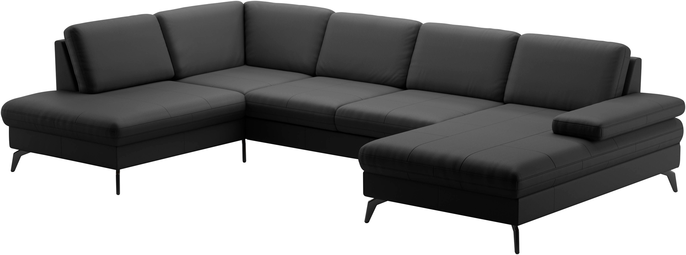 sit&more Wohnlandschaft »Morris U-Form, inkl. Sitztiefenverstellung«, wahlweise mit Armteilverstellung, Bettfunktion & Bettkasten