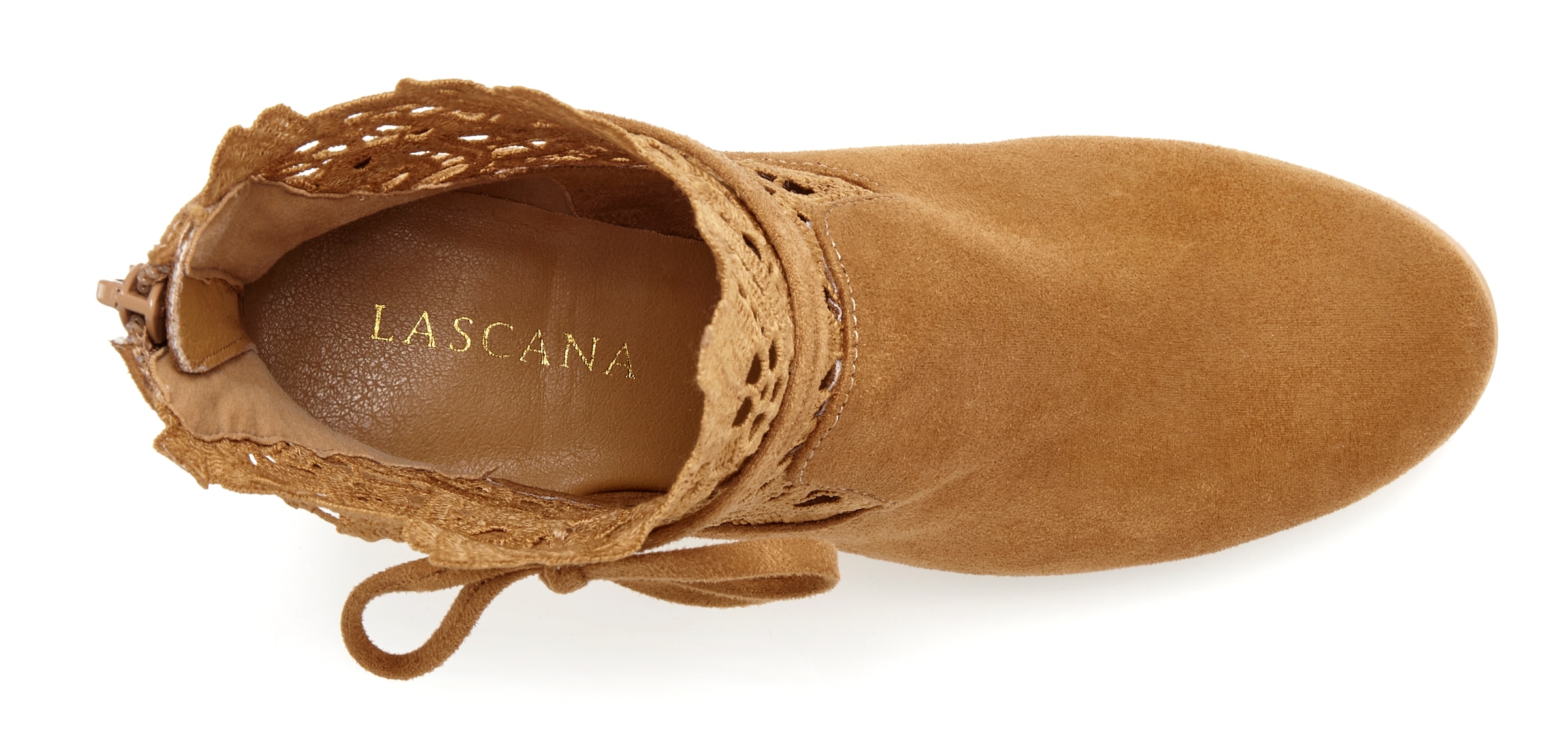 LASCANA High-Heel-Stiefelette »Herbststiefelette, Ankle Boot, Stiefel,«  mit modischer Spitze und bequemen Blockabsatz