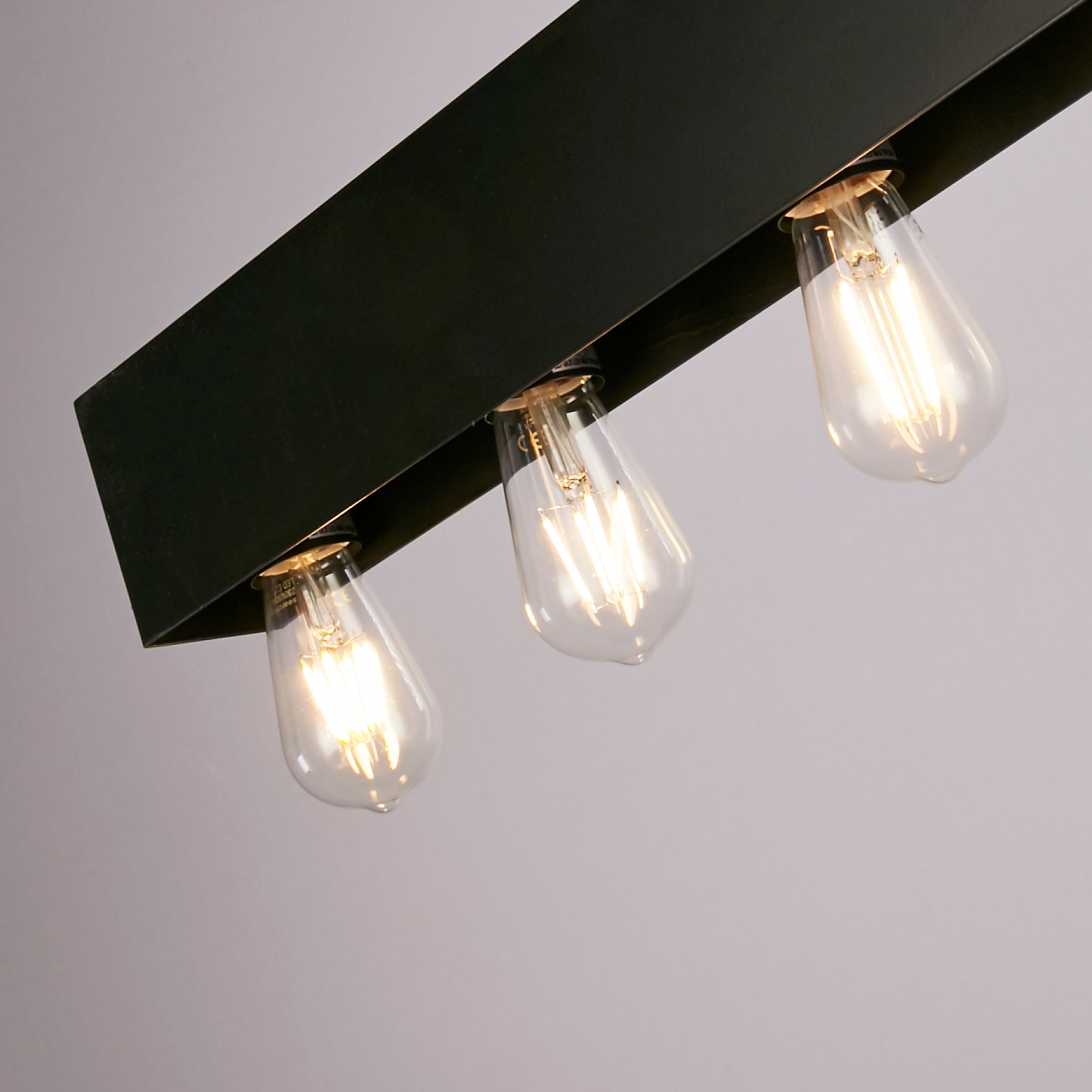 Searchlight Hängeleuchte »Piano 8Lt Diner Bar Pendant - Matt Black Metal« E27 1 Stk.