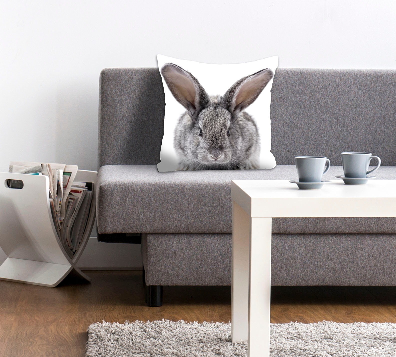 queence Dekokissen »Sixten«, mit einem flauschigen Hasen, Kissenhülle ohne günstig online kaufen