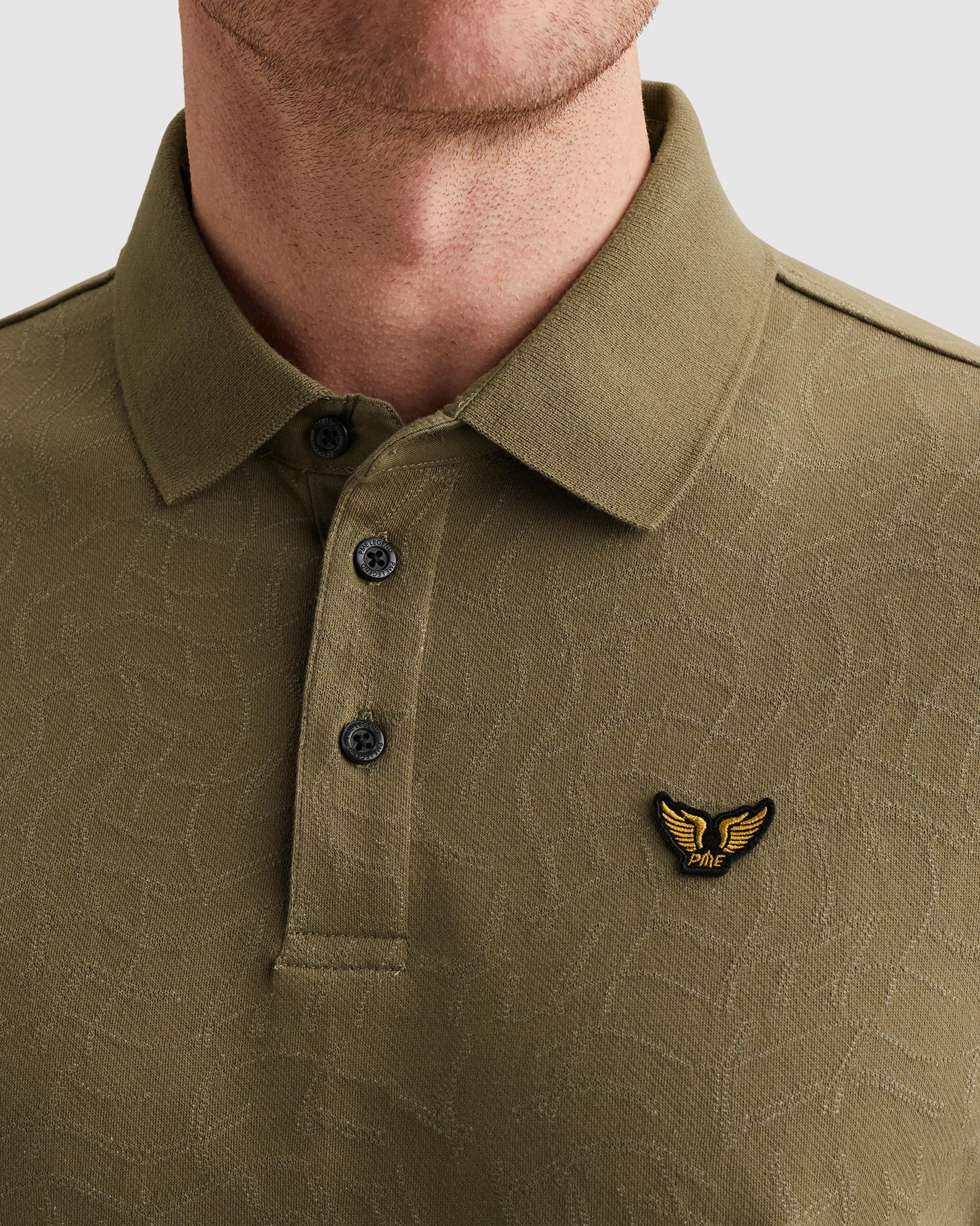 PME LEGEND Poloshirt »Short sleeve polo jersey jacquard« mit Logo Stickerei