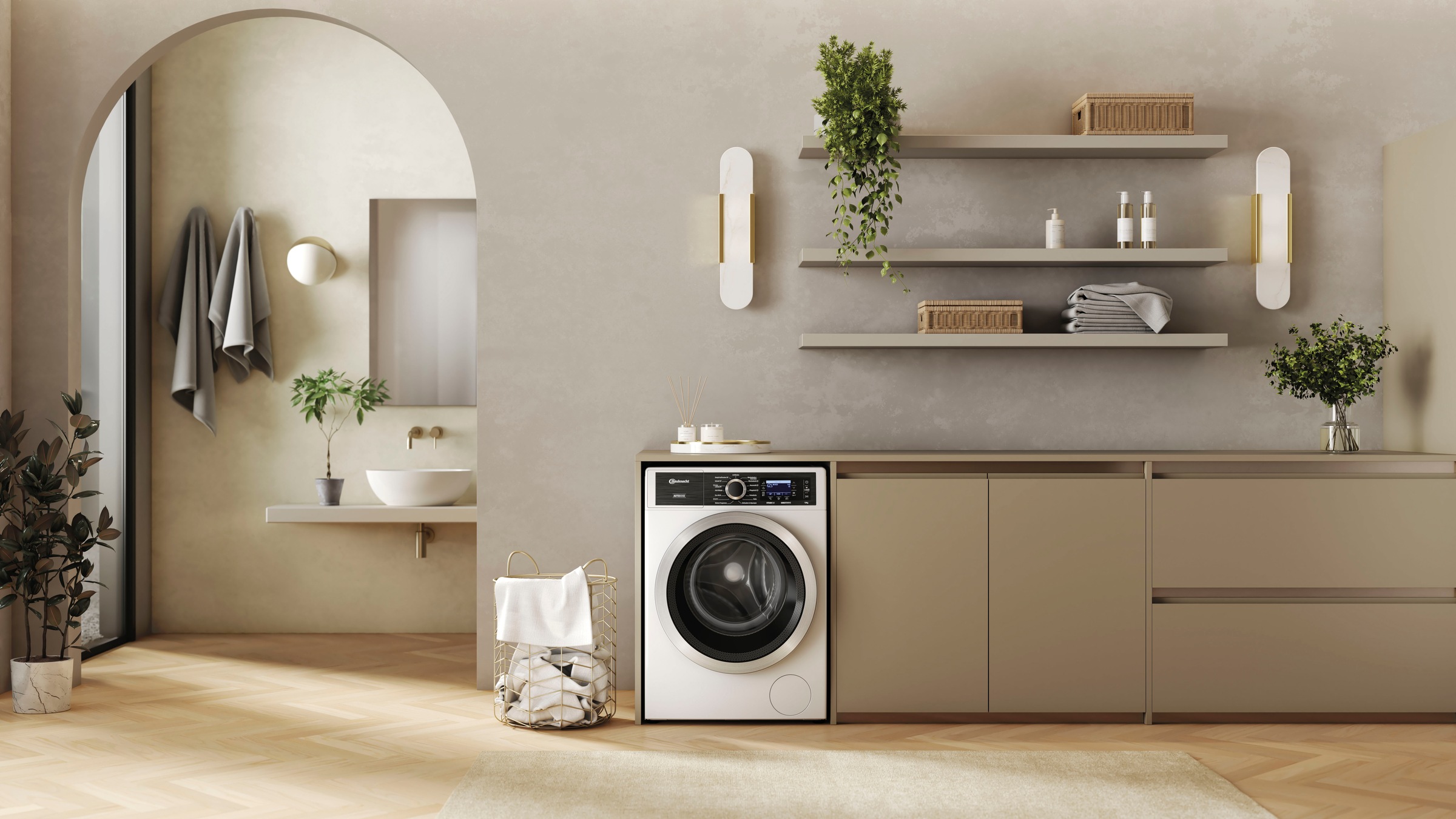 BAUKNECHT Waschmaschine »B8 09AD SILENCE DE«, 10 kg, 1400 U/min, Gentle Power-Technologie, Auto Dose, Vollwasserschutz