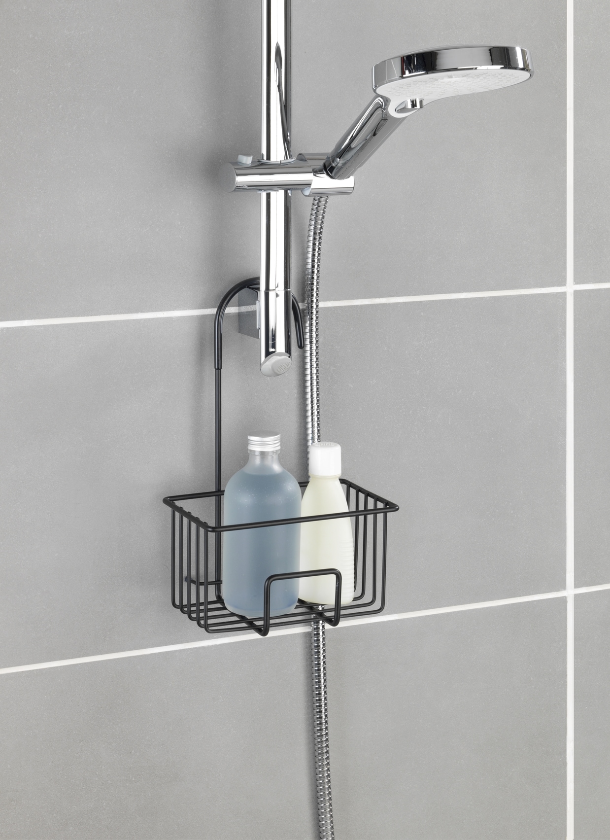 WENKO Duschablage »Milito« Dusch-Caddy zum Einhängen ohne Bohren, Ablage aus rostfreiem Edelstahl