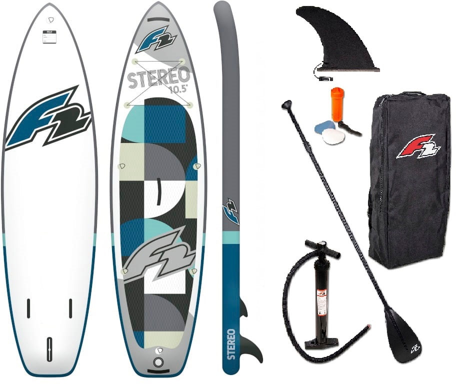 F2 Inflatable SUP-Board »Stereo 10,5 grey«, (Packung, Online-Shop kaufen 5 im tlg.)