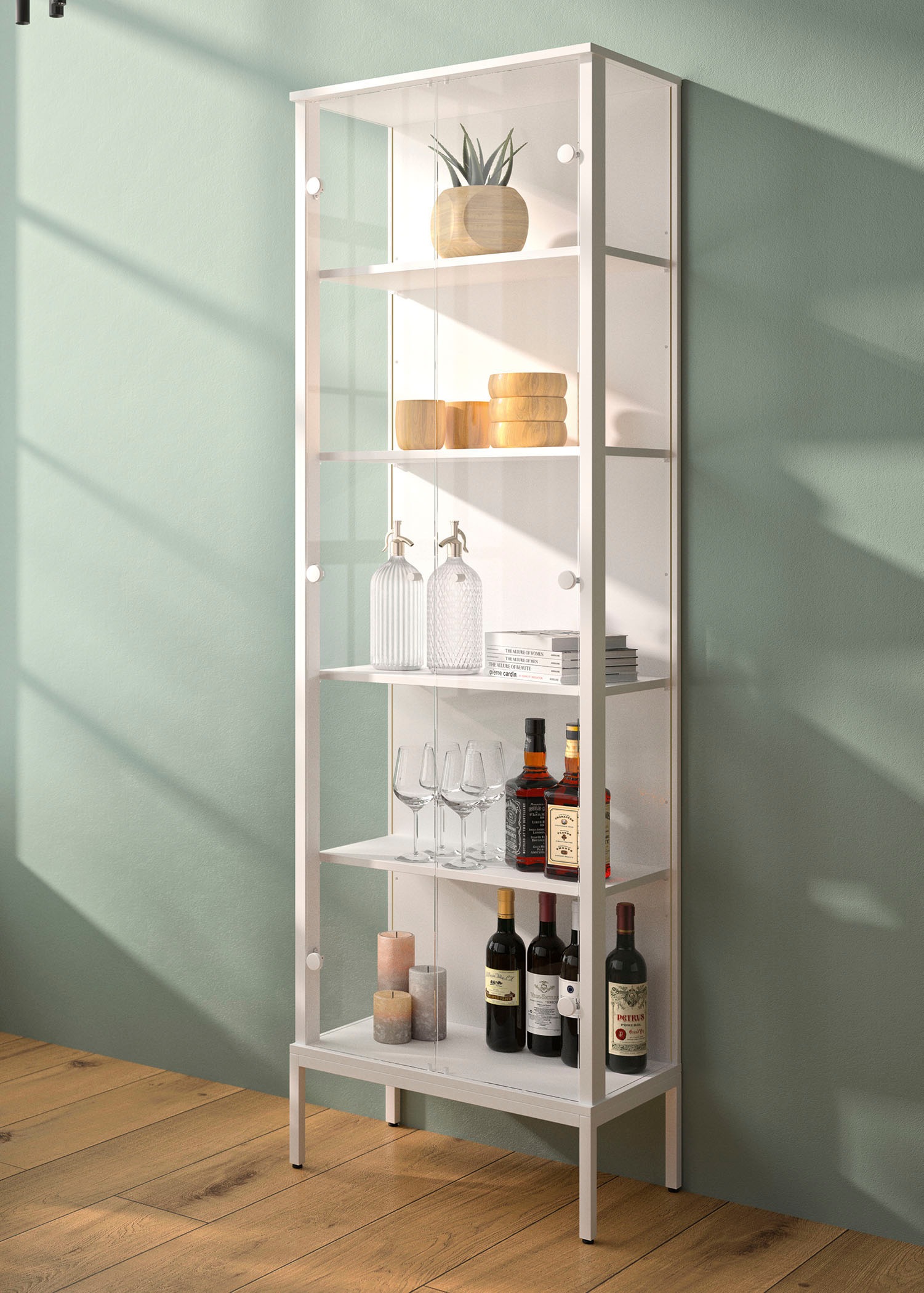 fif möbel Vitrine »STEP«, (1 St.), Standvitrine, Vitrinenschrank, Glasvitrine, Sammlervitrine