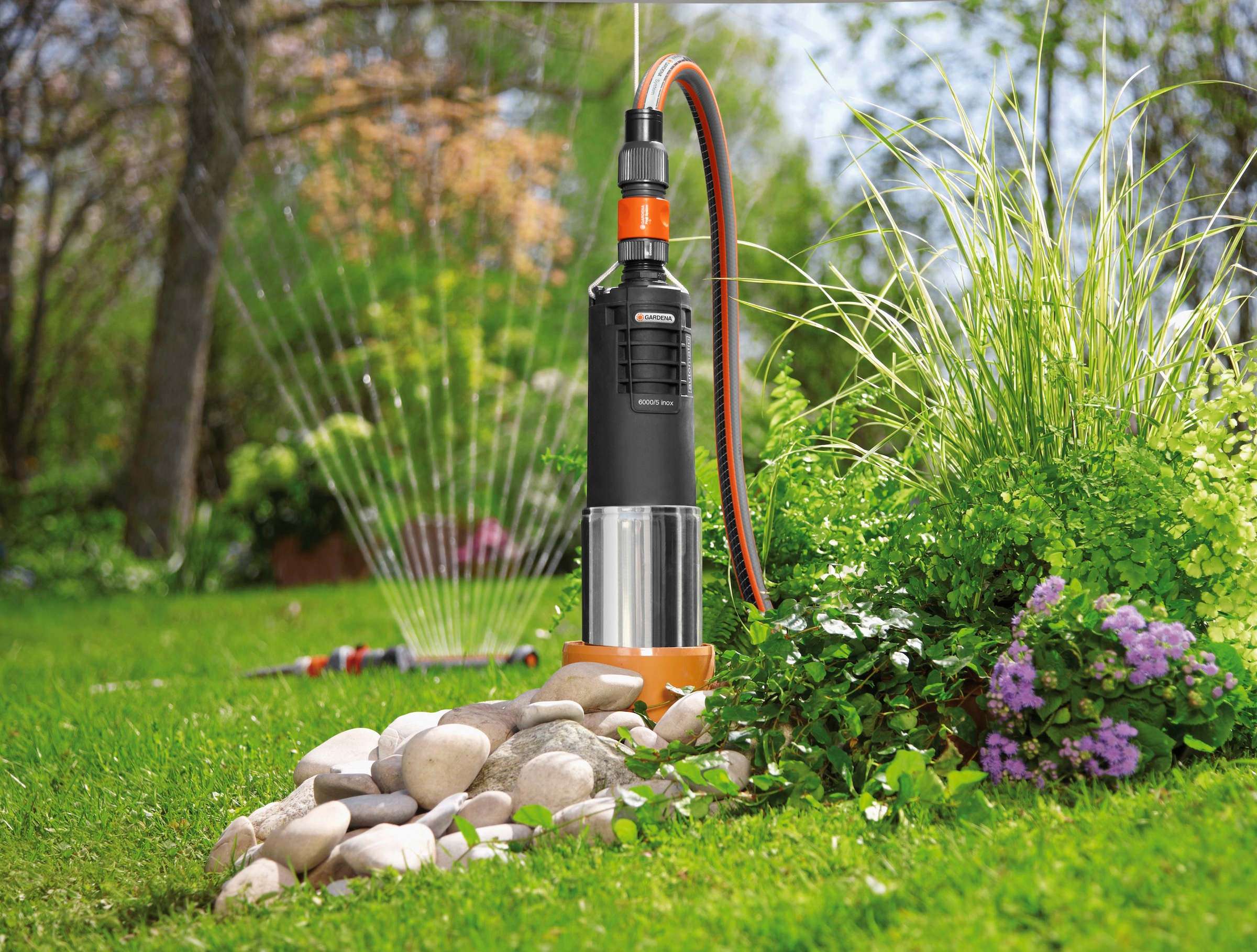 GARDENA Tiefbrunnenpumpe »6000/5 inox automatic, 1499-20«, 6000 l/h max. Fördermenge