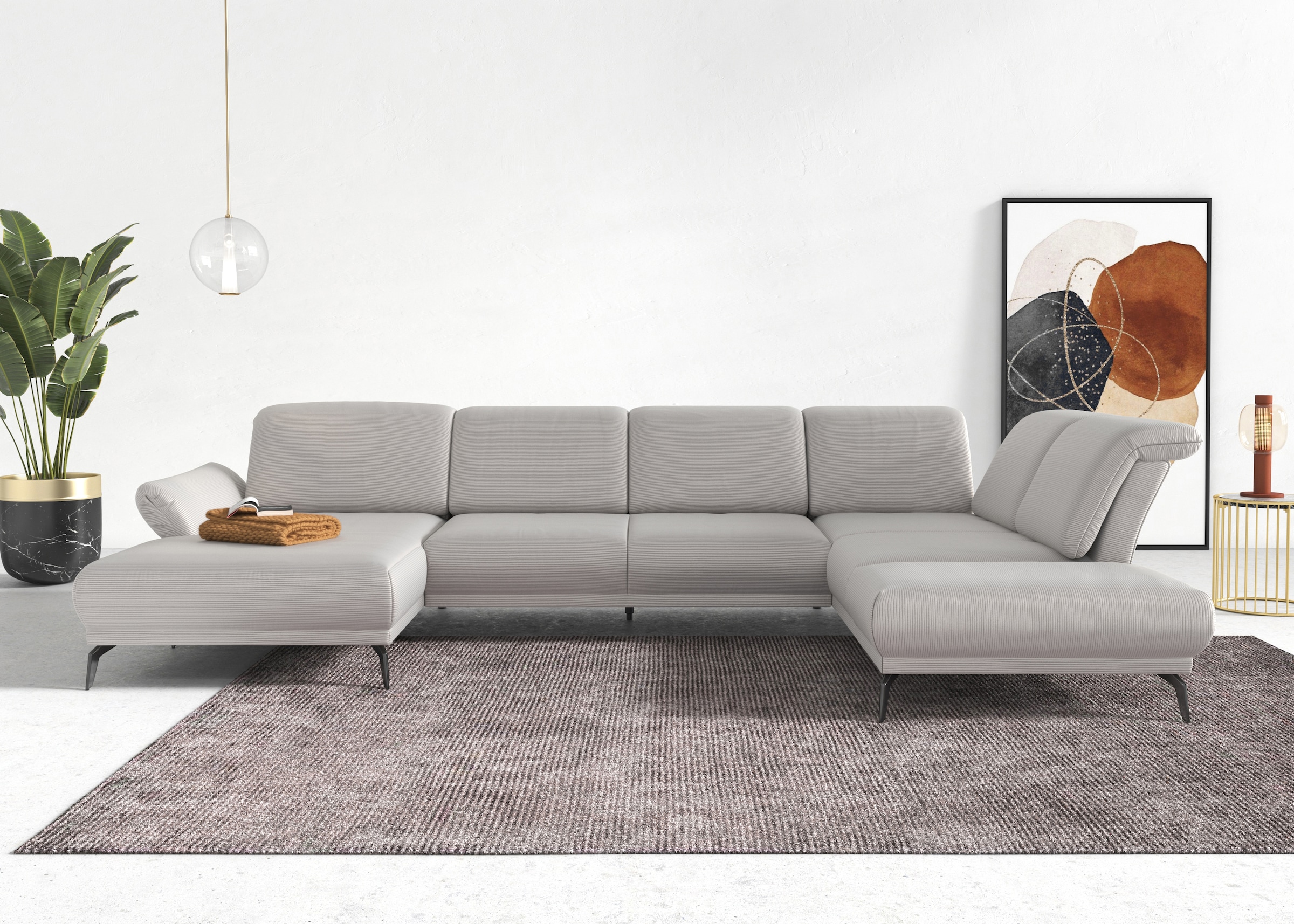 sit&more Wohnlandschaft »Coco U-Form« Sitztiefen-, Arm- und Kopfteilverstel günstig online kaufen