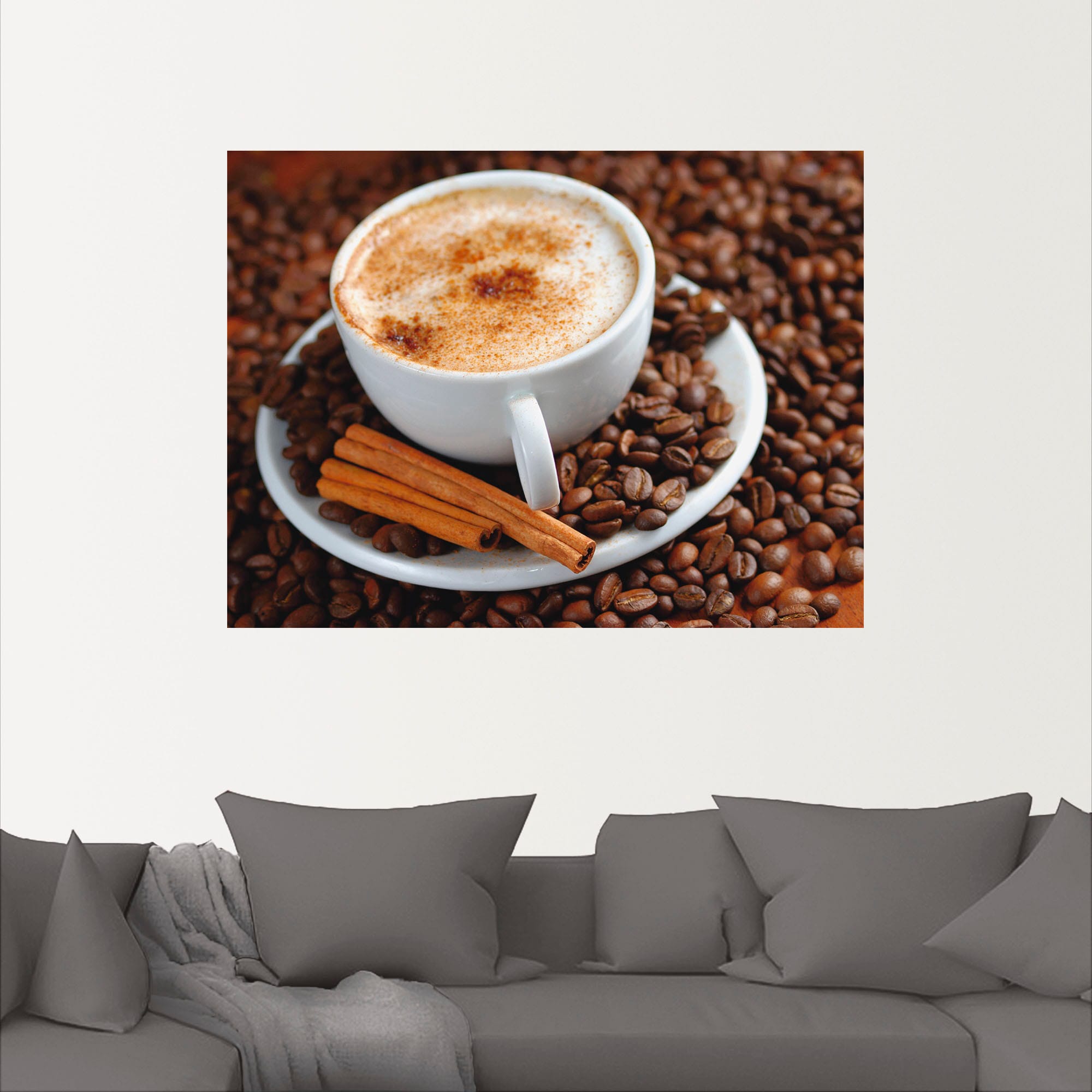 Artland Wandbild »Cappuccino - Kaffee«, Getränke, (1 St.), als Alubild, Outdoorbild, Leinwandbild, Wandaufkleber, versch. Größen