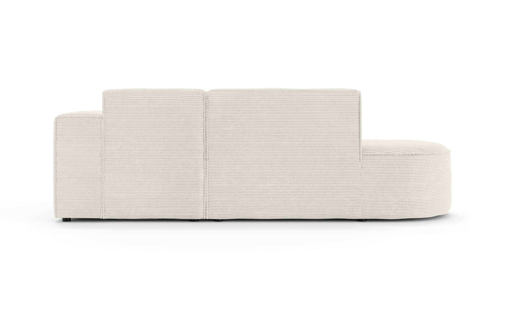 OTTO home Ecksofa »ADELLA Design-Sofa mit Recamiere rechts/links, 248/159/76 cm«, L-Form mit Wellenunterfederung, runde Form, auch in Cord