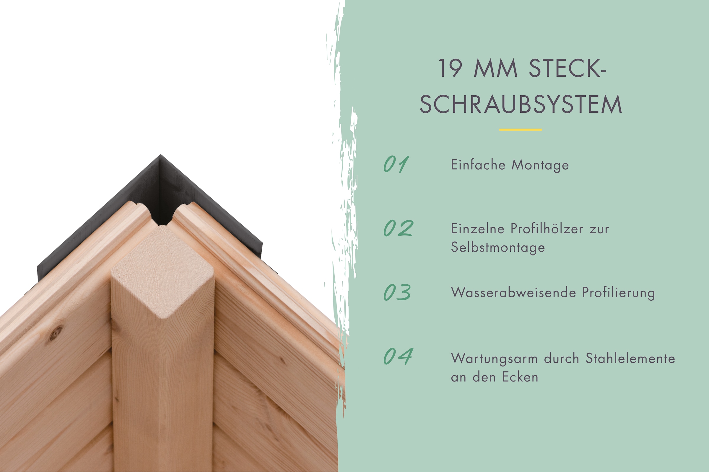 Karibu Gartenhaus »Merkurino, in verschiedenen Farben«