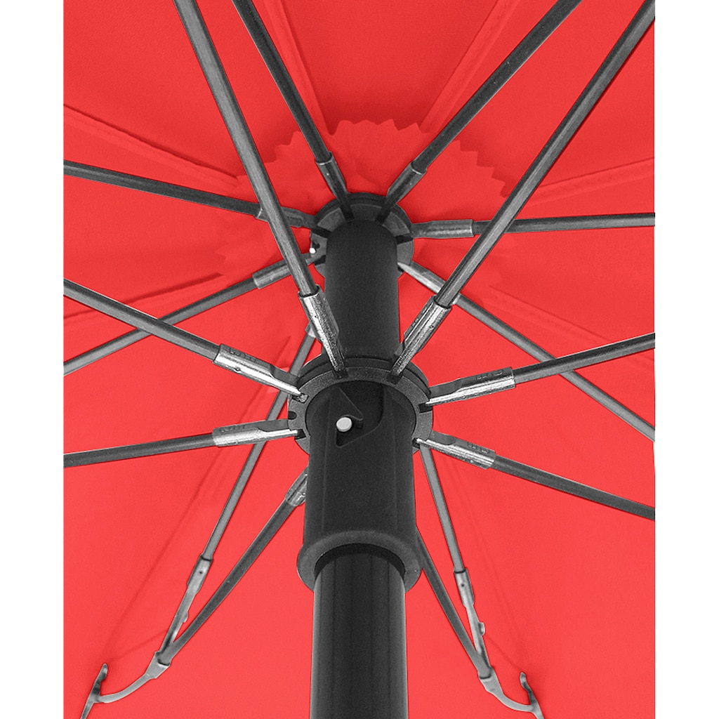 EuroSCHIRM® Taschenregenschirm »teleScope handsfree, rot«, handfrei tragbar
