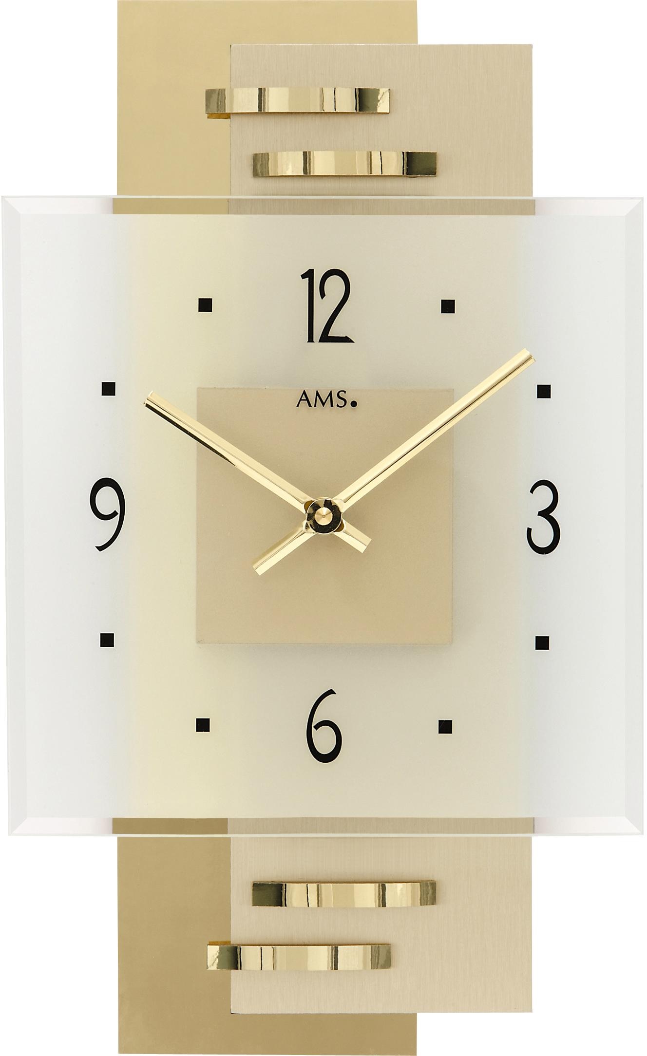 AMS Wanduhr »W9241«, Quarzuhr,Holz,Wohnzimmer,Esszimmer,Küche,Arbeitszimmer günstig online kaufen