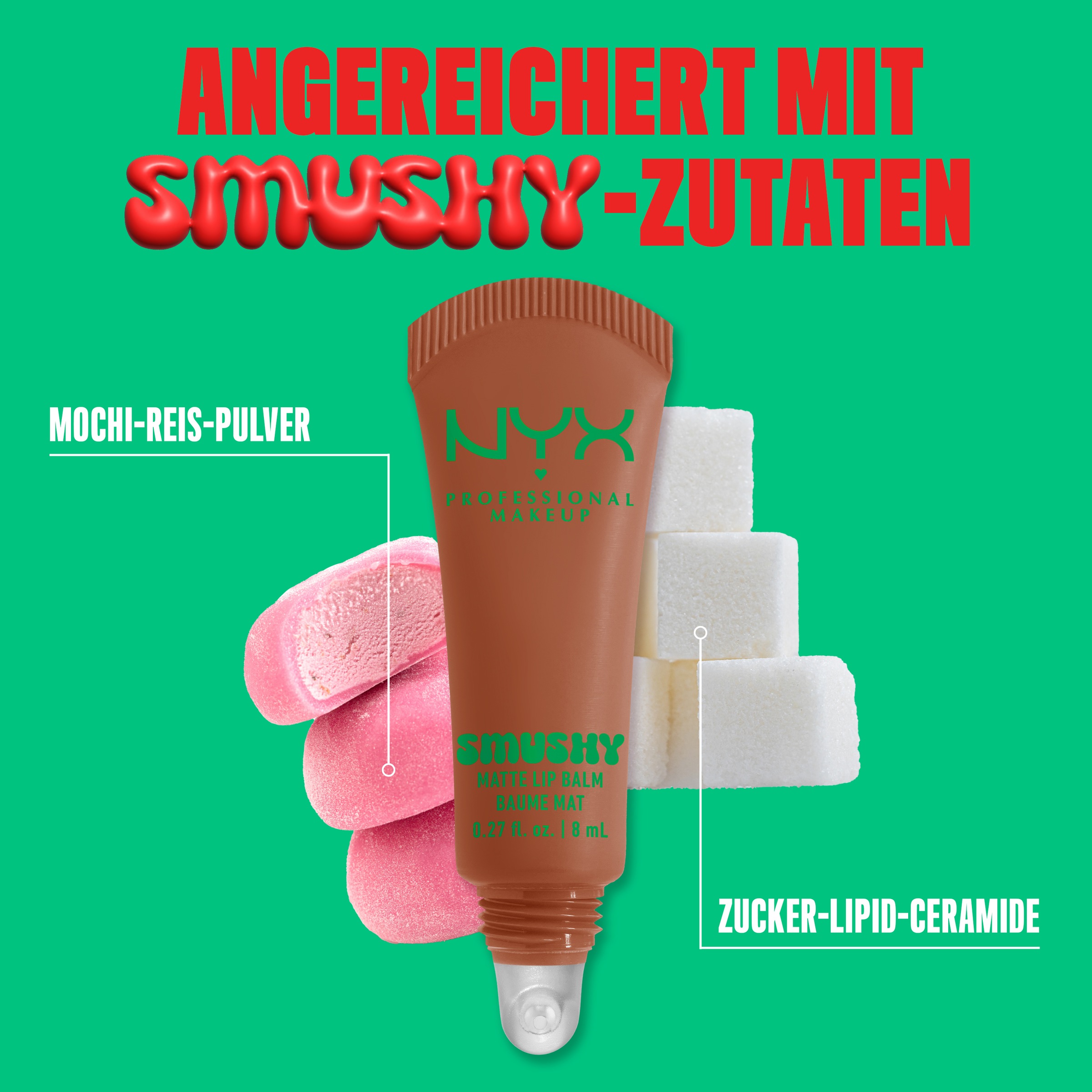 NYX PROFESSIONAL MAKEUP Lippenbalsam »SMUSHY MATTE LIP BALM« jeder der Farbtöne hat einen einzigartigen, süßen Duft