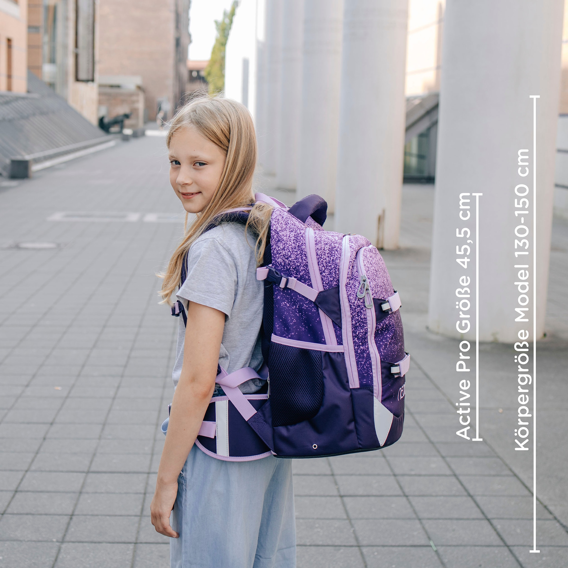 neoxx Schulrucksack »Active Pro, Glitterally perfect«