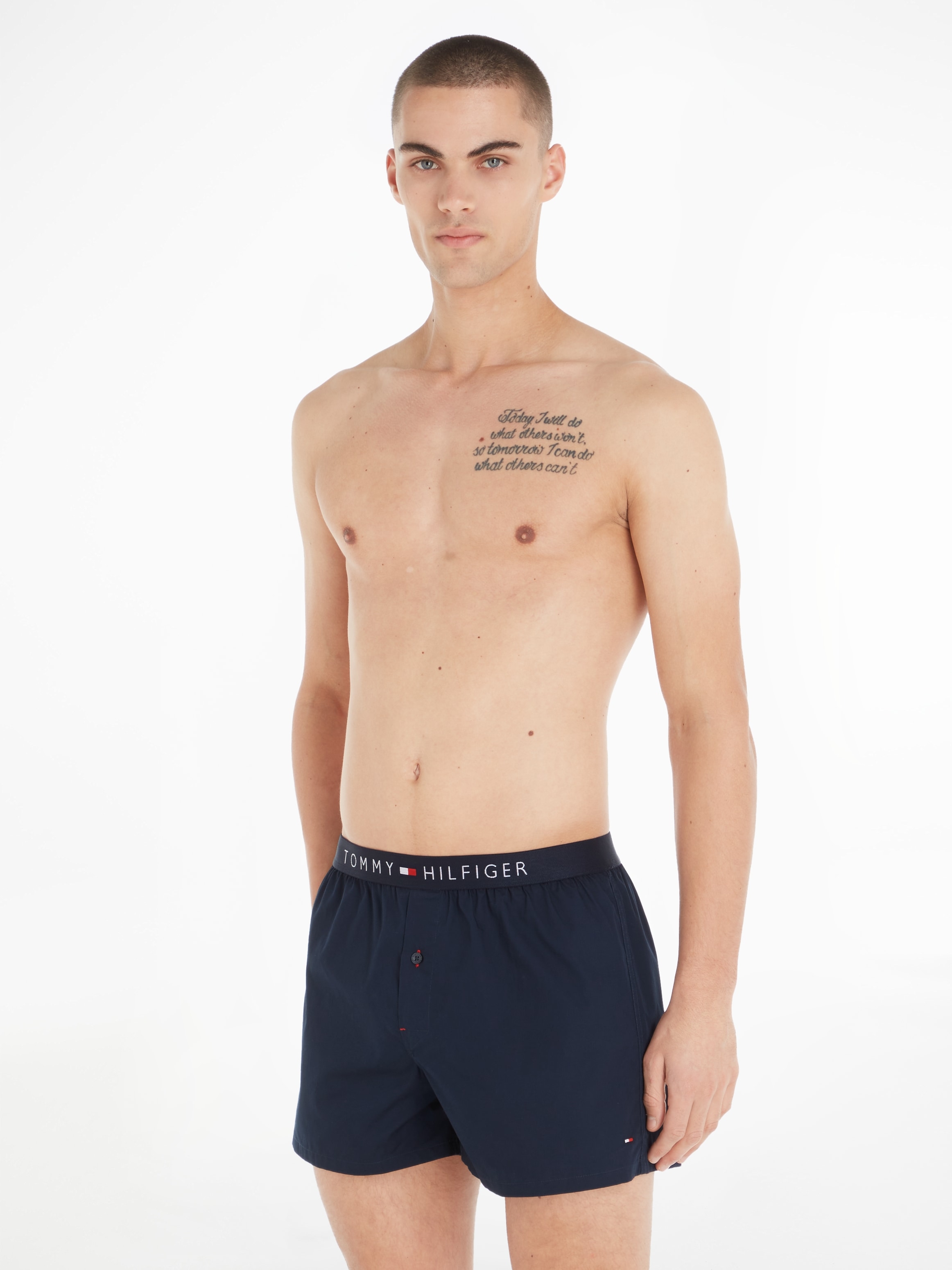 Tommy Hilfiger Underwear Webboxer 1 Stk. mit Logo am Bund günstig online kaufen