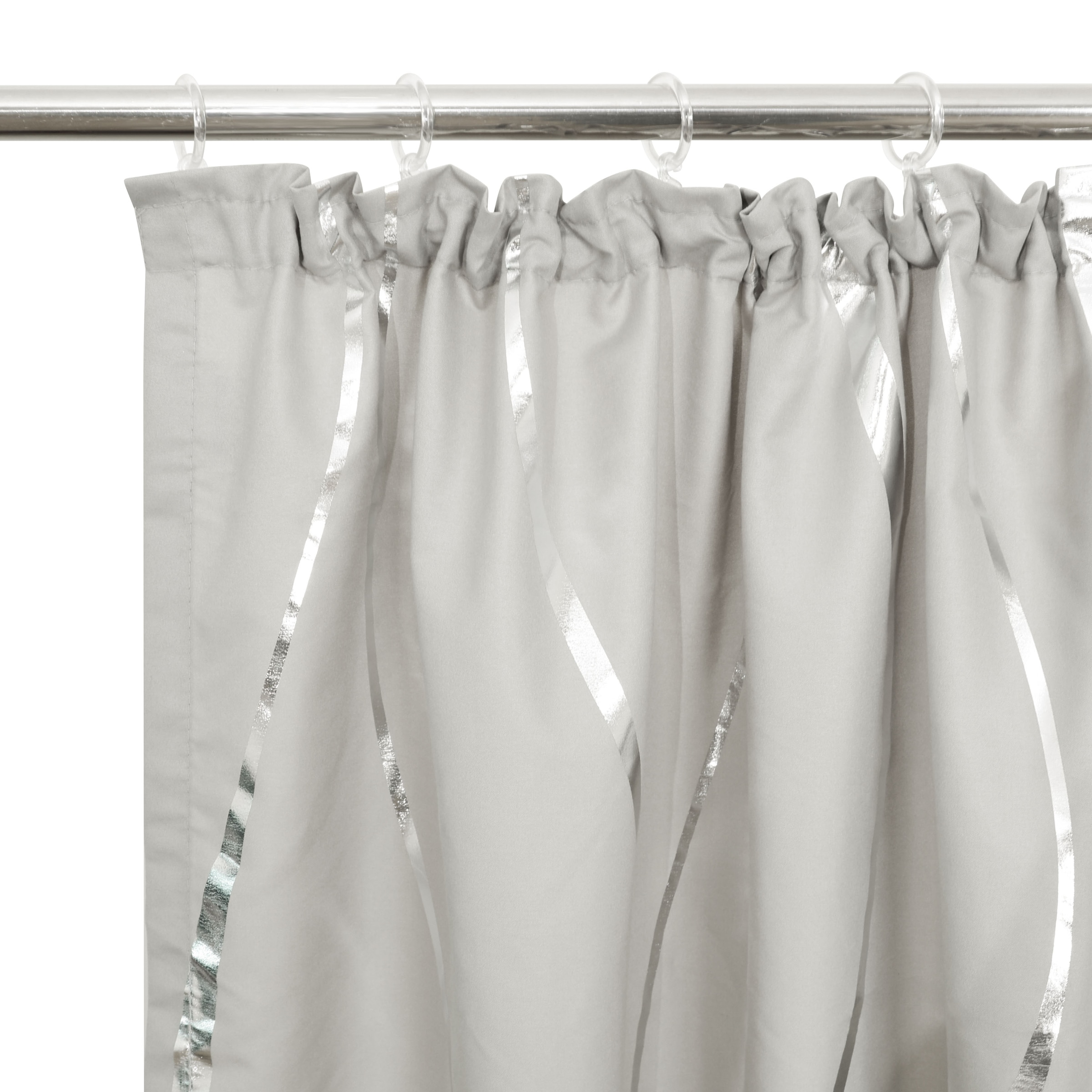 OTTO home Gardine »Quinnton« Kräuselband 2 Stk. tlg. Metallic‑Akzenten, Kräuselband, schöner Stoff, mittelleicht