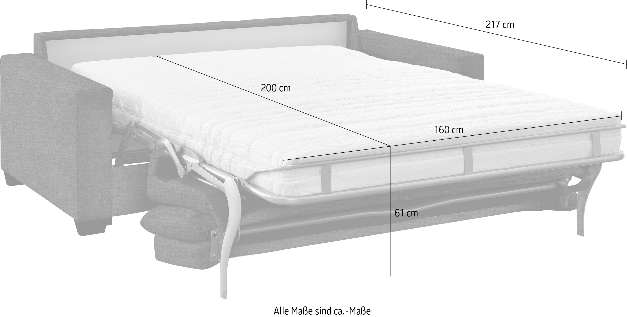 Bali Schlafsofa »Denver, Dauerschläfer«, in 140er und 160er Breite, inkl. Ergoflex-Unterfederung