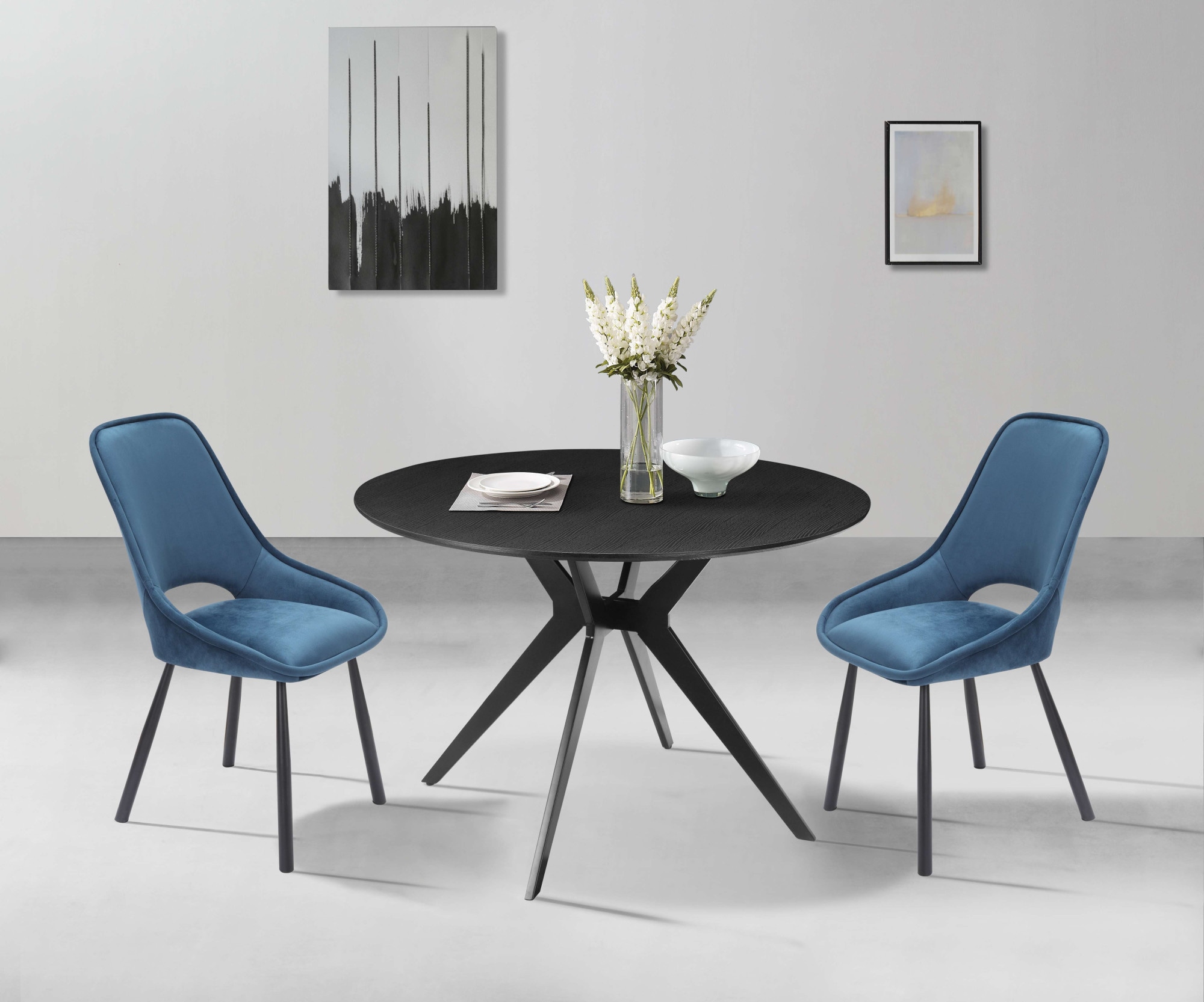 Home affaire Esszimmerstuhl »Menonri«, (Set), Veloursstoff, gepolsterte Rüc günstig online kaufen
