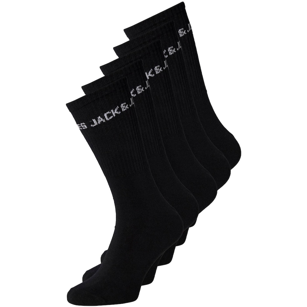 Jack & Jones Tennissocken »JACBASIC LOGO TENNIS SOCK 5 PACK NOOS«, (Packung, 5 Paar)