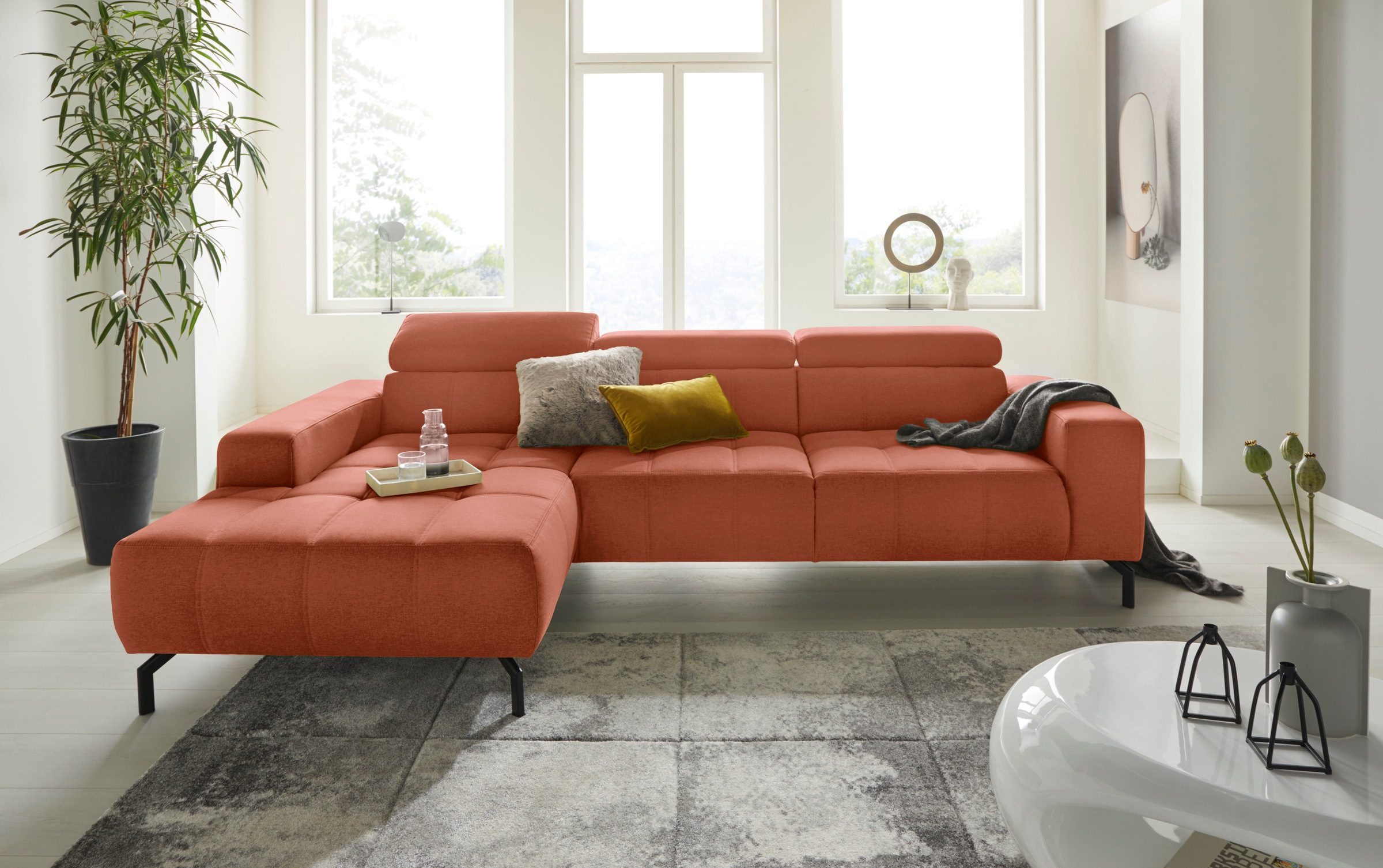 DOMO collection Ecksofa »Cunelli tolle Sitznähte als Designelement, fester günstig online kaufen