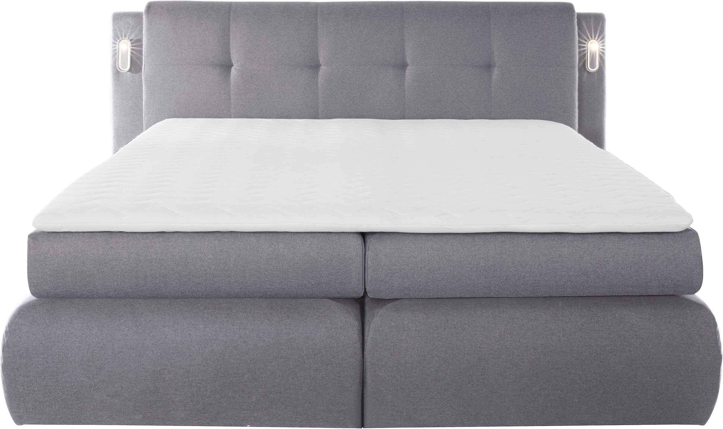 COLLECTION AB Boxspringbett »Borna«, inklusive Bettkasten, LED-Beleuchtung und Topper