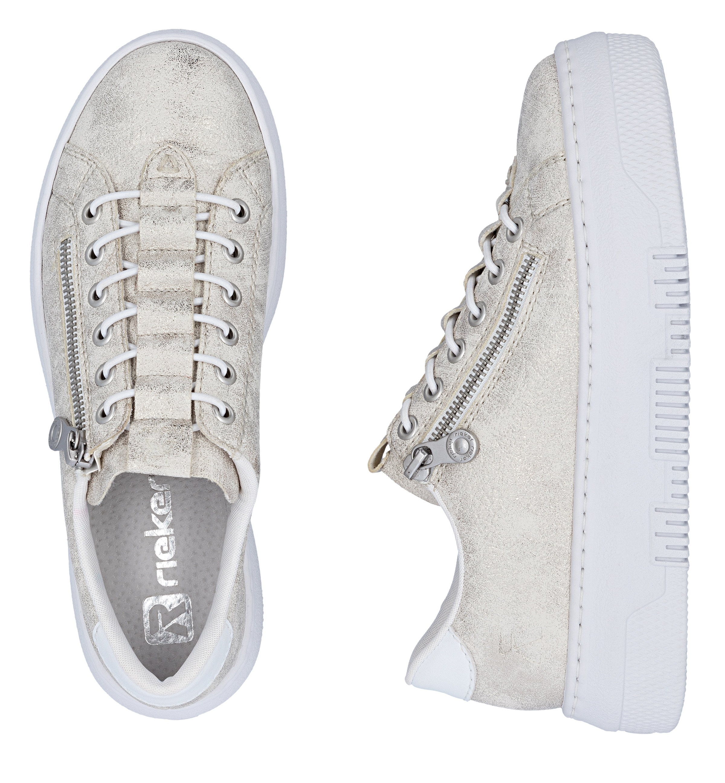 Rieker Plateausneaker  Sneaker, Slip-On Sneaker, Slipper mit Schaftrandpolster