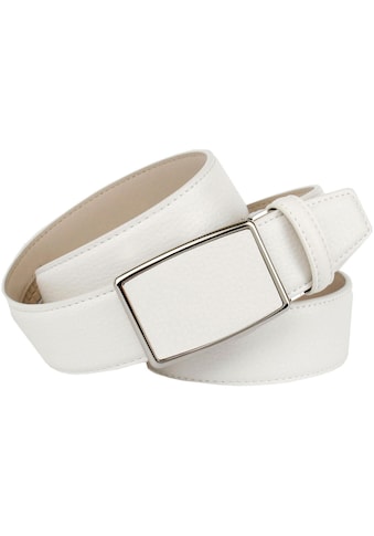 Anthoni Crown Ledergürtel, in weiß für Jeans kaufen