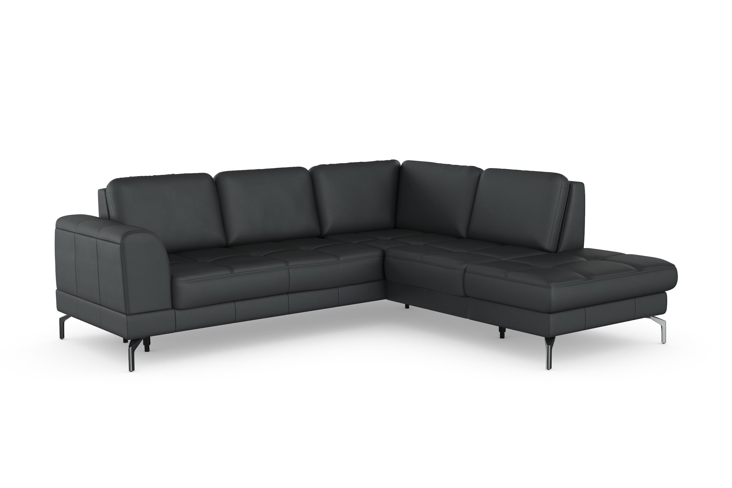 sit&more Ecksofa »Bendigo L-Form«, inklusive Sitztiefenverstellung, Bodenfreiheit 15 cm, in 2 Fußfarben