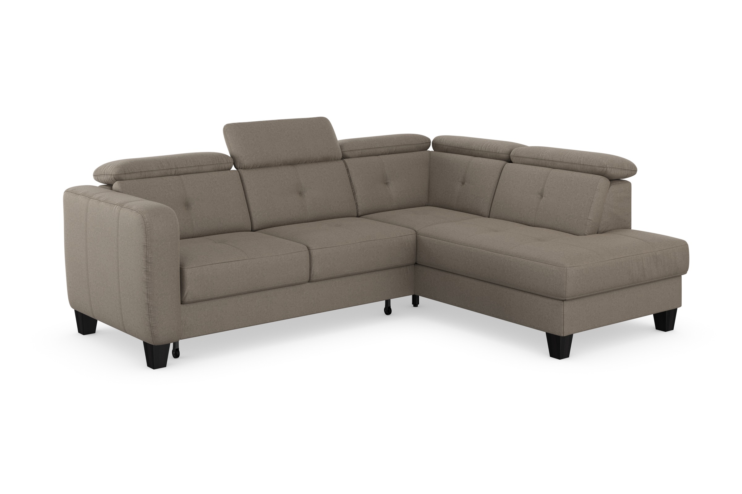 sit&more Ecksofa »Belluci L-Form«, inklusive Federkern, wahlweise mit Bettfunktion und Bettkasten