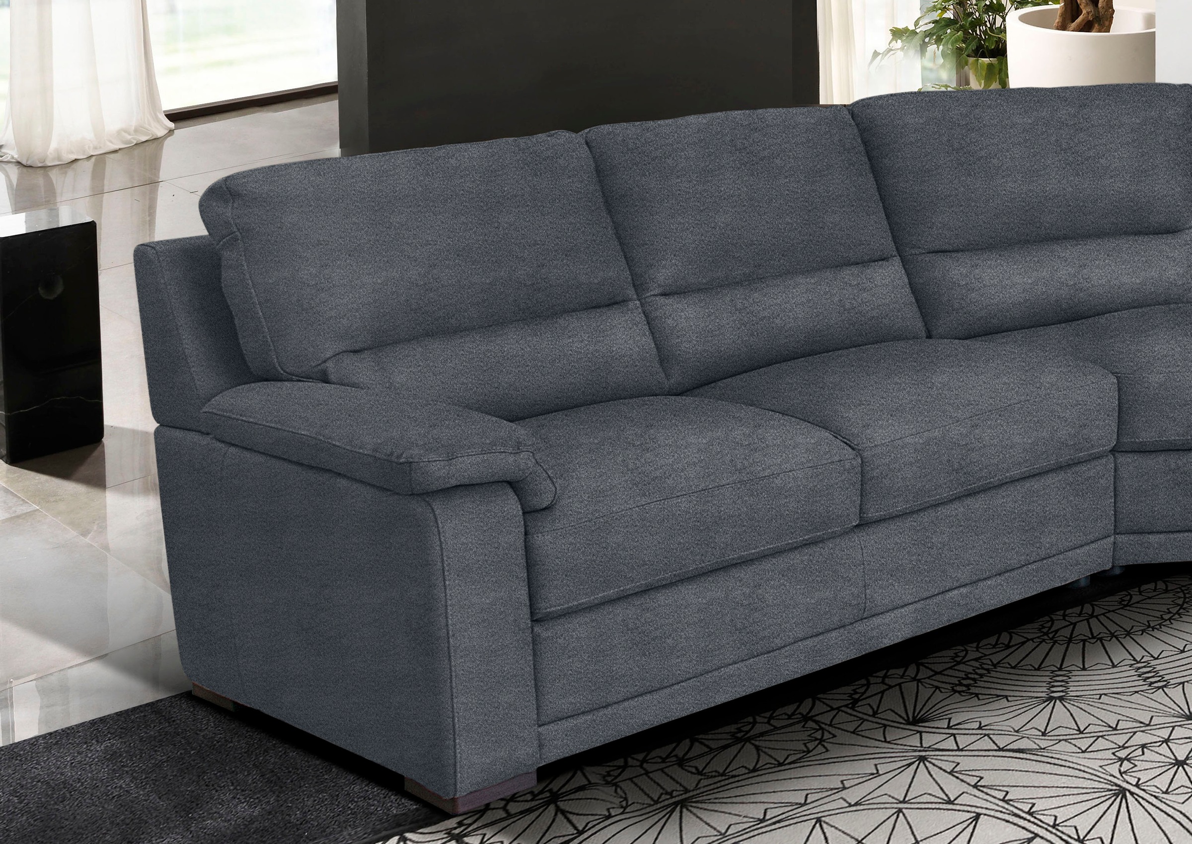 Egoitaliano Ecksofa »Doris, modernes Designerecksofa in hochwertigen Microfaserqualitäten«, edle Detailverarbeitung, wahlweise fleckenabweisend oder in Lederoptik