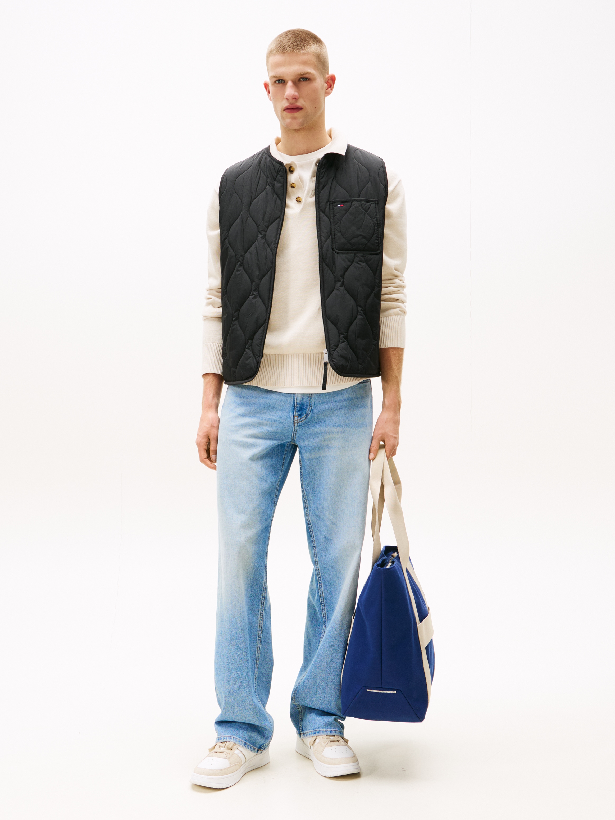 Tommy Jeans Steppweste »TJM QUILTED VEST EXT«, Mit Rundhalsausschnitt