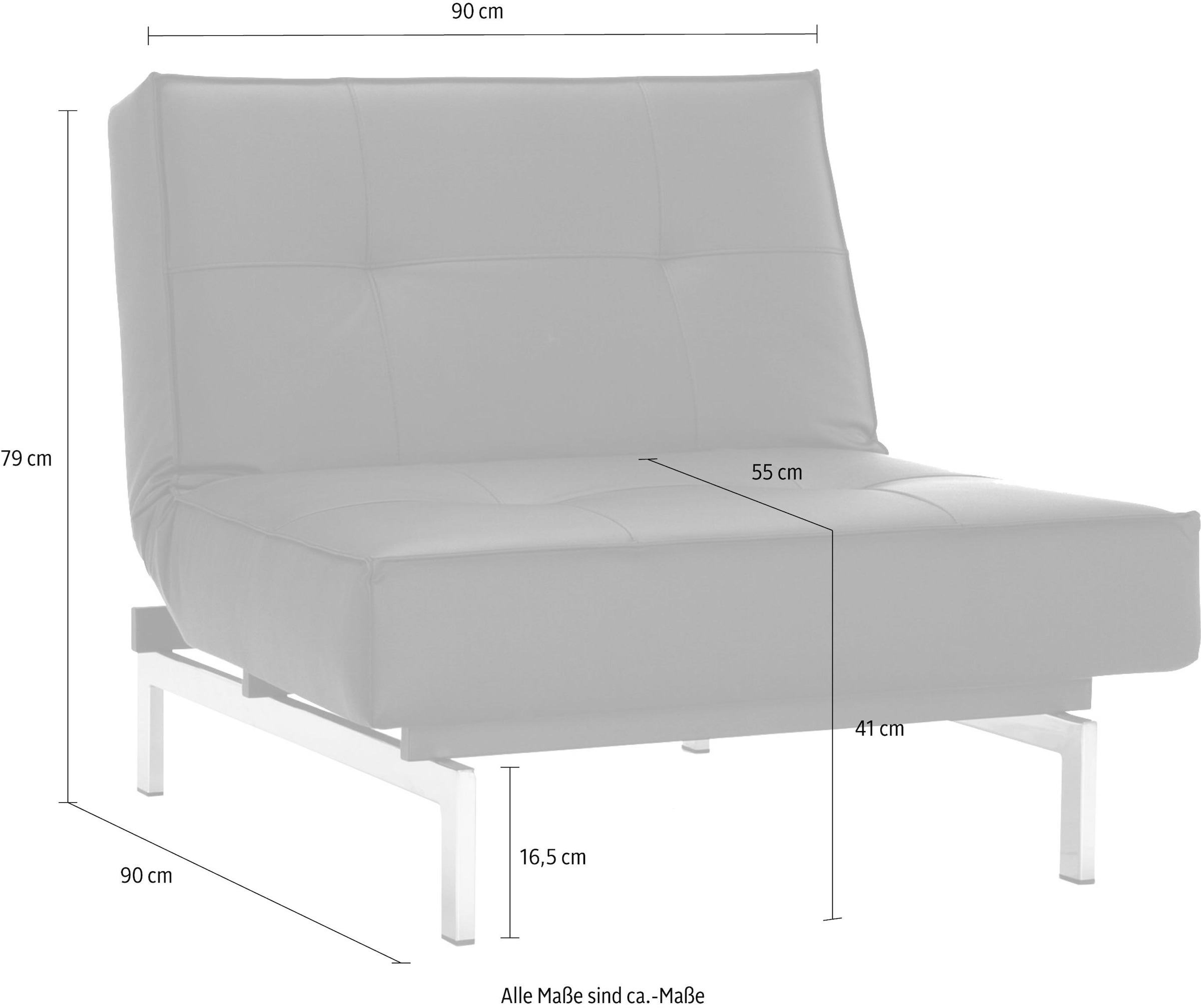 INNOVATION LIVING ™ Sessel »Splitback«, mit chromglänzenden Beinen, in skandinavischen Design