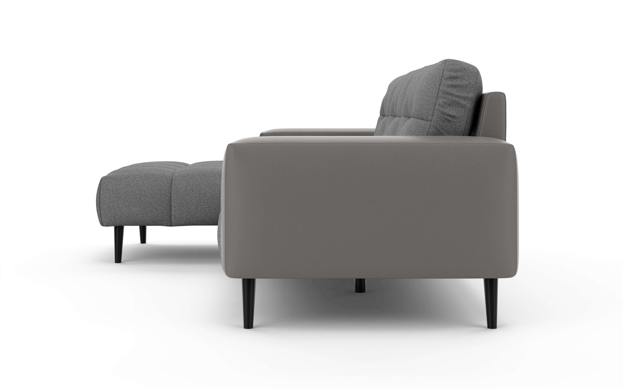 INOSIGN Ecksofa »SERINE mit Recamiere rechts/links bestellbar, Maße B/H/T 253/91/161 cm«, L-Form mit Wellenunterfederung, 3 Rückenkissen, ohne Bettfunktion