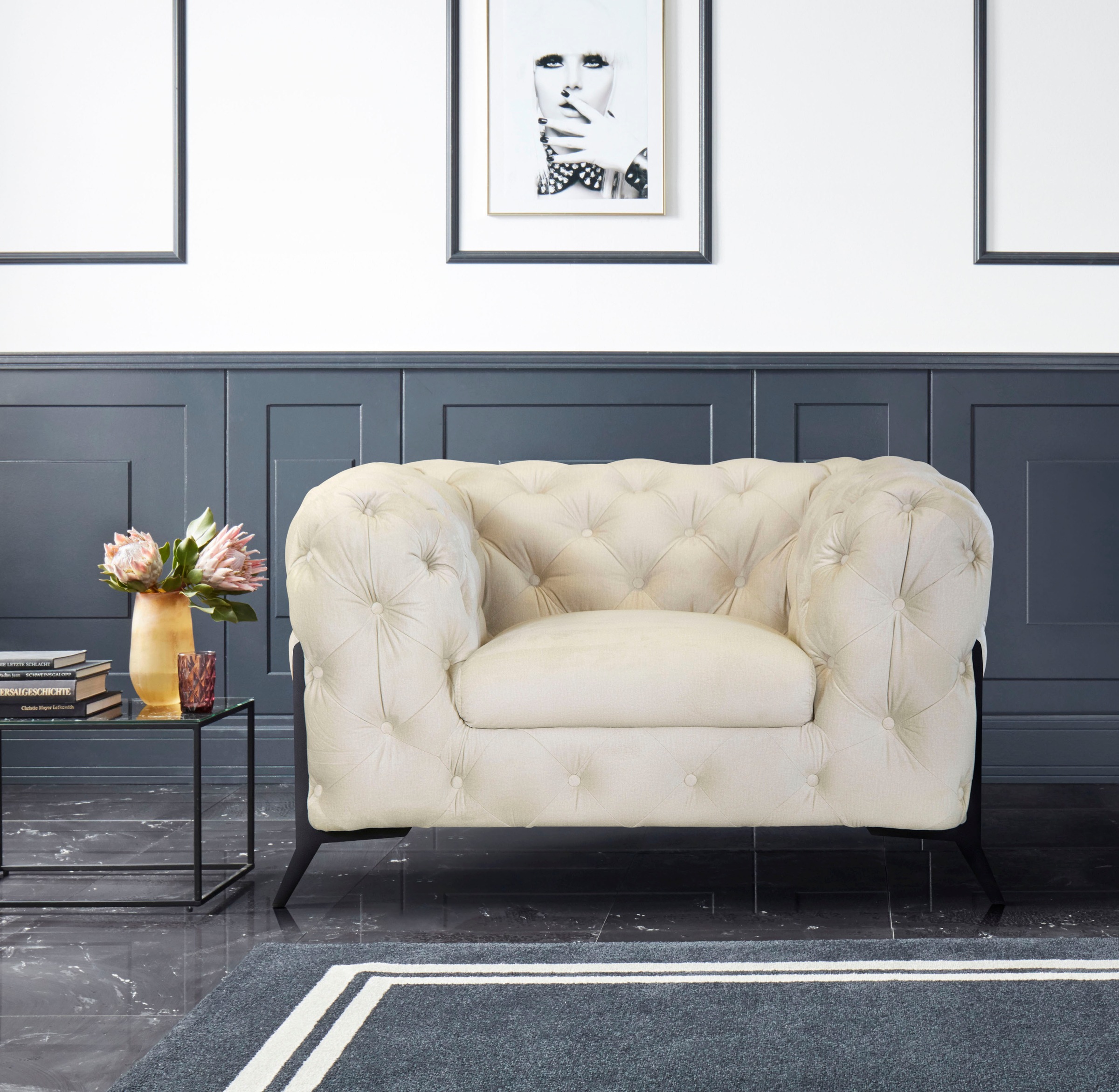 Home affaire Chesterfield-Sessel »Amaury Sessel« aufwändige Knopfheftung, m günstig online kaufen