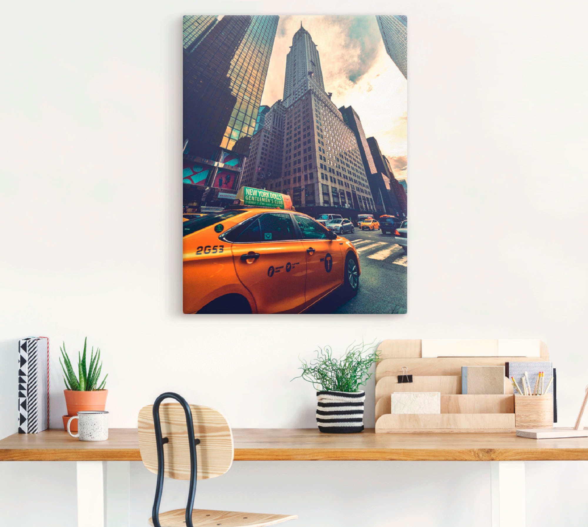 Artland Wandbild "Taxi in New York", Gebäude, (1 St.), als Leinwandbild, Po günstig online kaufen