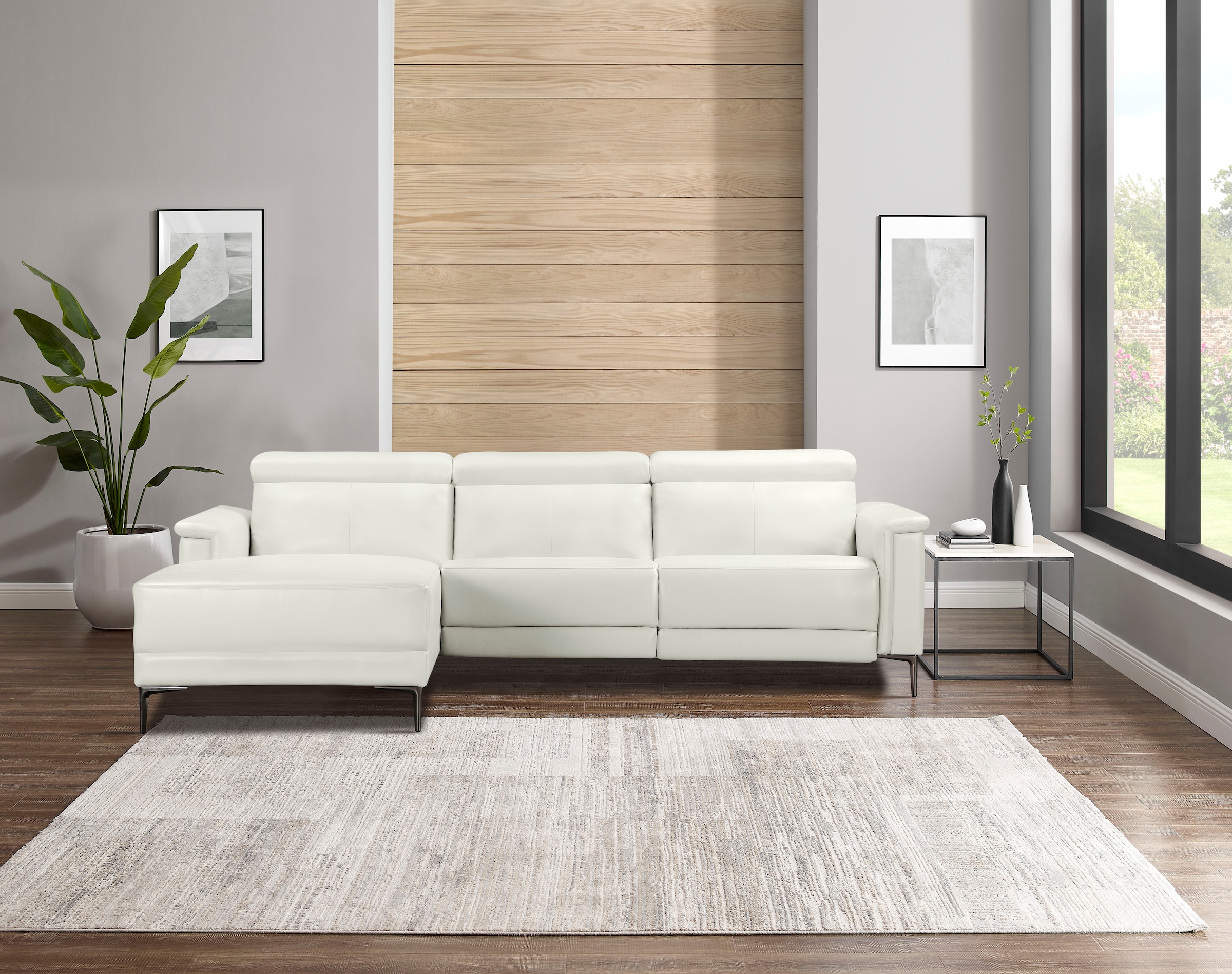 Places of Style Ecksofa Lund, L-Form, 261cm, mit man. o. elektr. Relaxfunkt günstig online kaufen