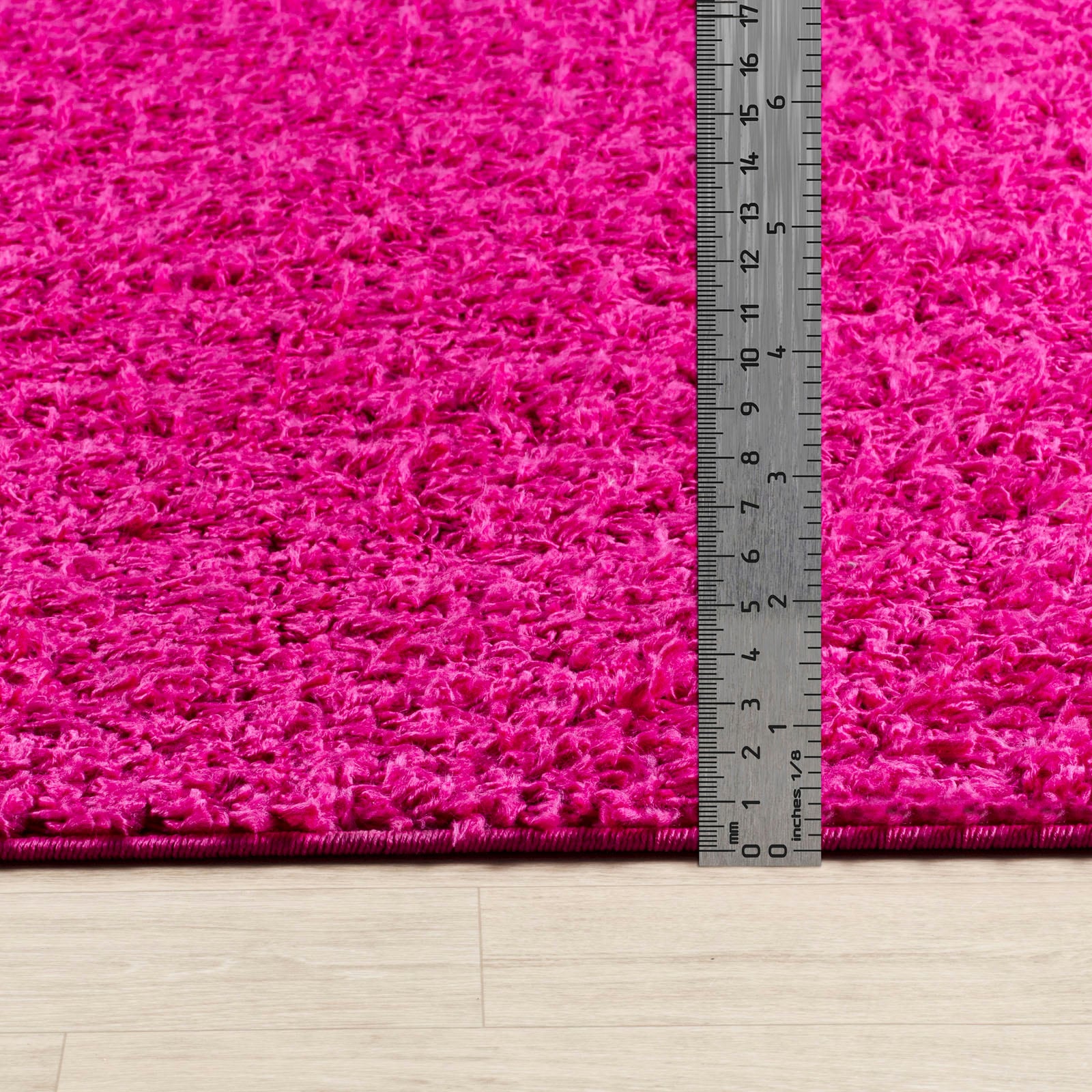 Surya Hochflor-Teppich »UNI CHIC 2308«, rechteckig, Flauschig, Langflor, Weich, Wohnzimmer Flurteppich, Pink