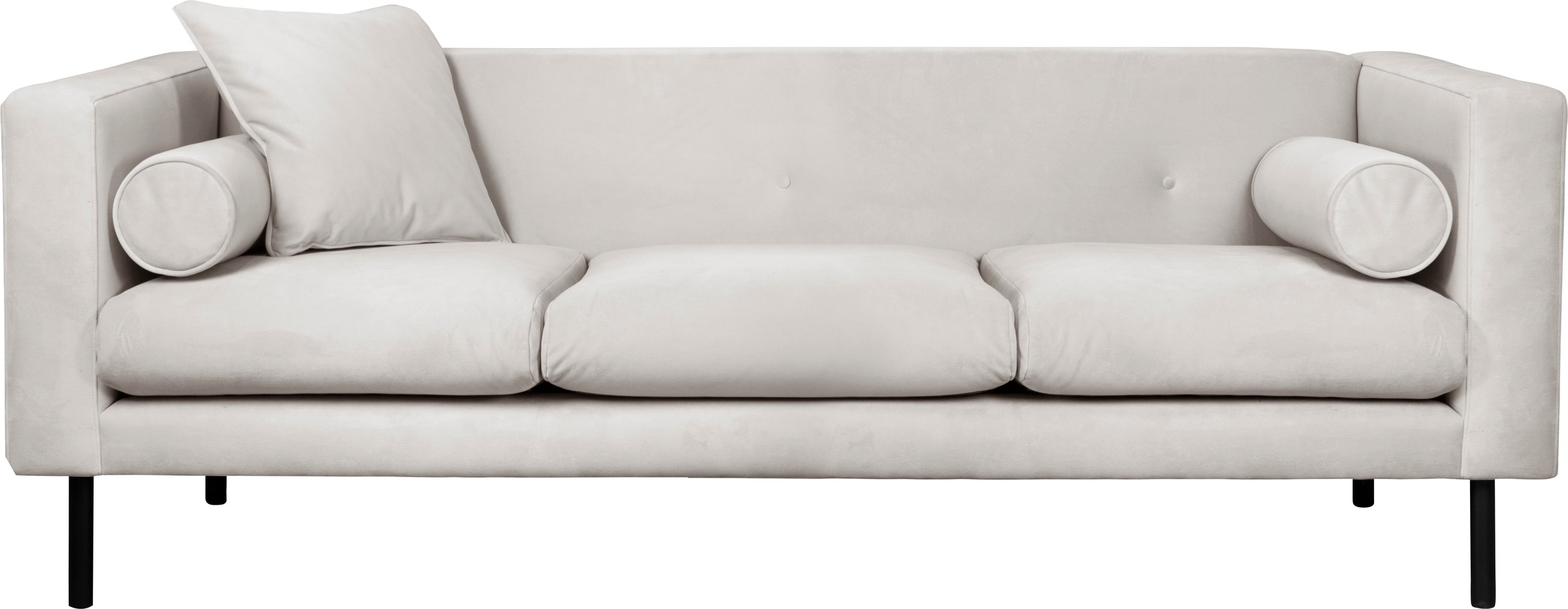 Guido Maria Kretschmer Home&Living 3-Sitzer »Lillibeth Designsofa mit Wellenunterfederung, Maße B/T/H: 218/74/83 cm«, Zierkissen als Wendekissen, Bezug Samtoptik oder Cord