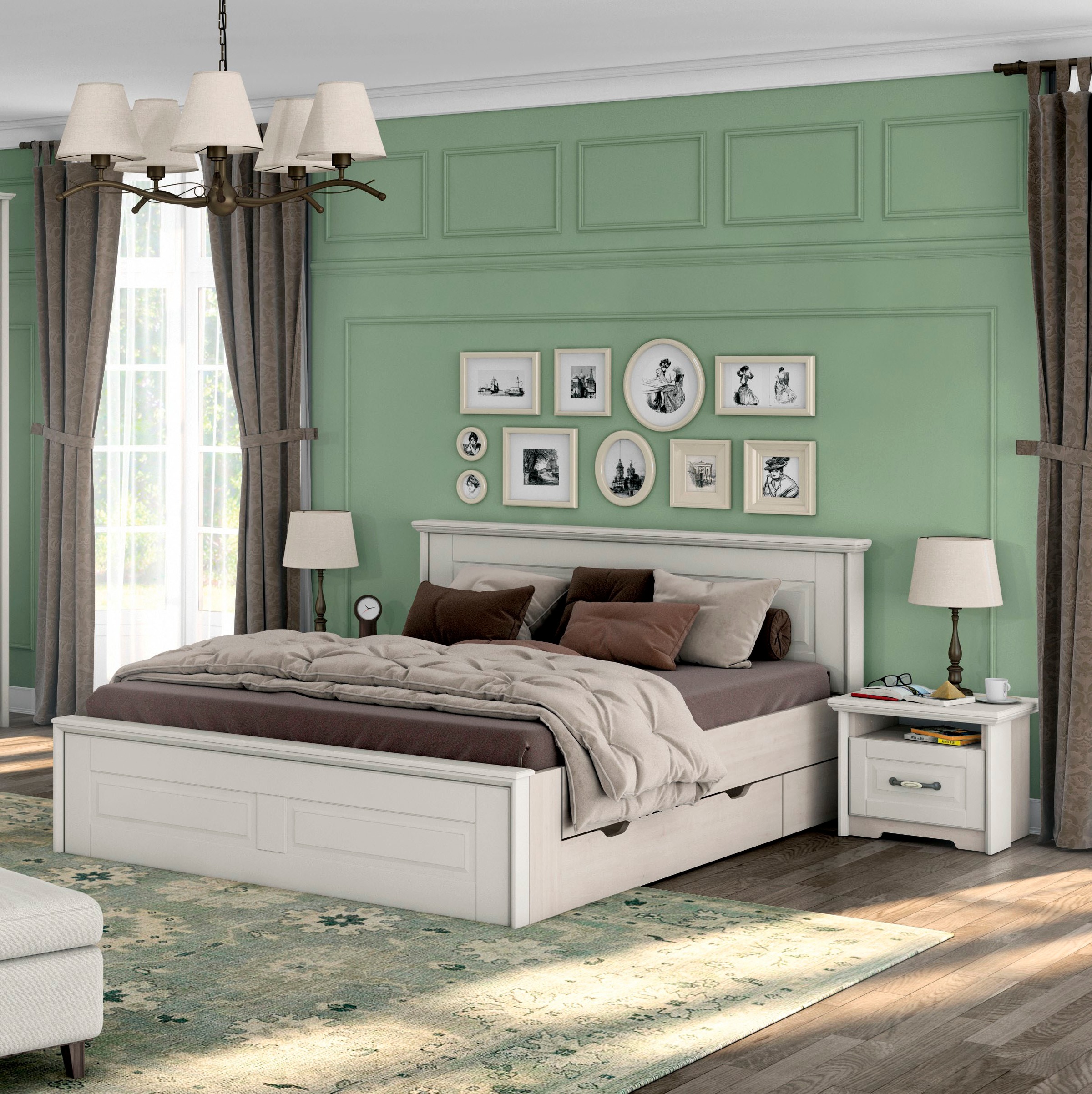 Home affaire Bettgestell »Evergreen, UV lackiertes MDF, FSC-zertifiziert, M günstig online kaufen