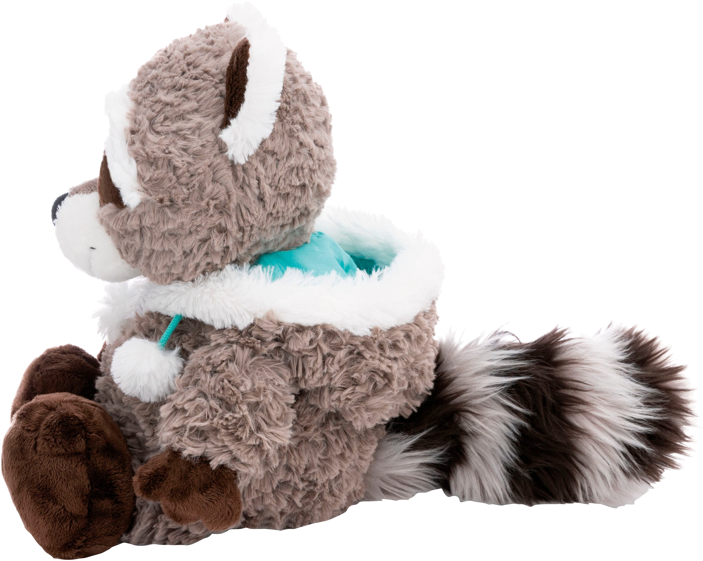 Nici Kuscheltier »Winter, Waschbär Lenno, 25 cm«, schlenkernd, mit Kapuze