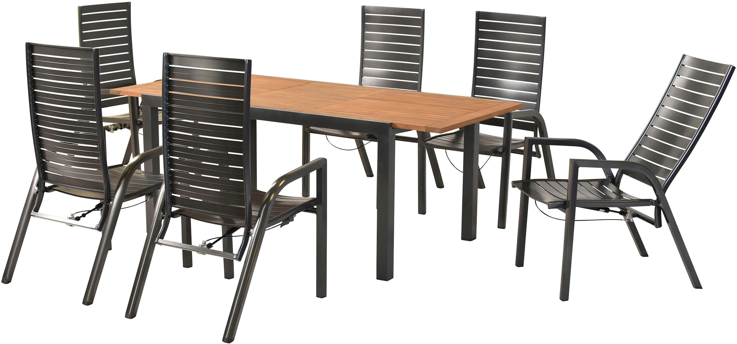 MERXX Garten-Essgruppe »»Siros«« Set, 7 Stk. tlg. Rückenlehne verstellbar d günstig online kaufen