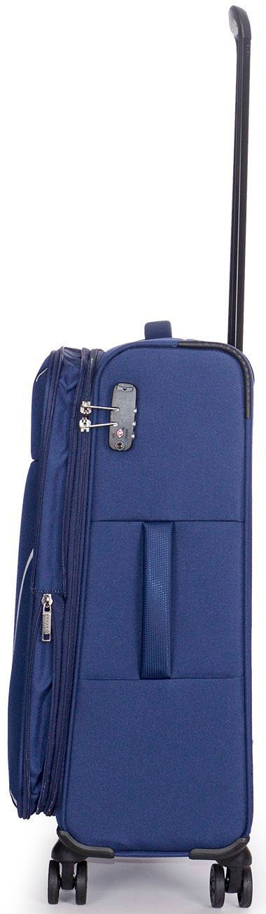 Stratic Weichgepäck-Trolley »Strong M, navy«, 4 Rollen, Reisekoffer Reisegepäck Aufgabegepäck TSA-Zahlenschloss