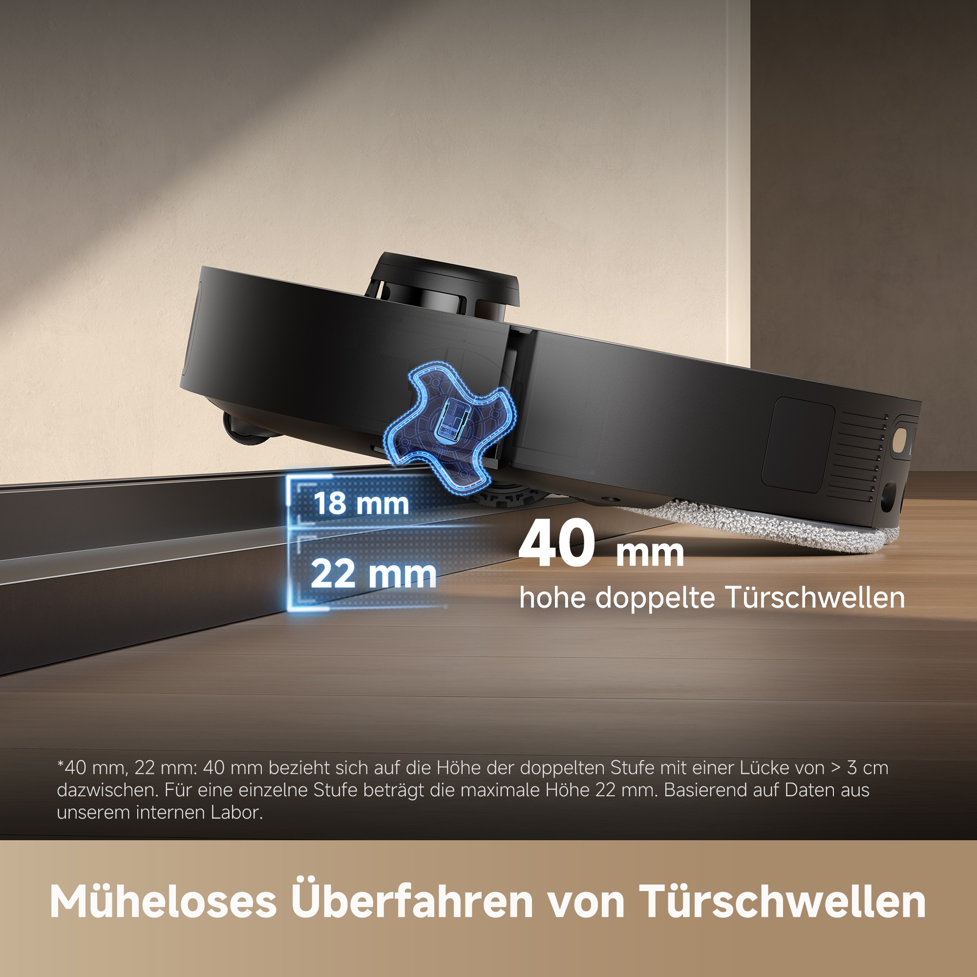 Dreame Saugroboter »L40s Pro Ultra, mit Wischfunktion«, 19.000Pa Saugkraft, Hindernisüberwindung (bis zu 4cm), Kamera mit KI