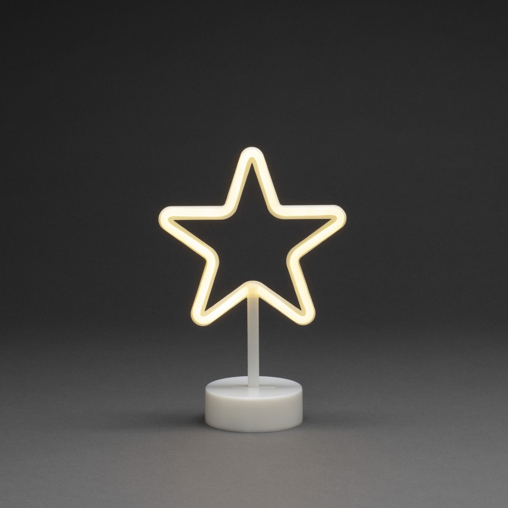 KONSTSMIDE LED Stern »Weihnachtsstern, Schlauchsilhouette Stern, Weihnachtsdeko«, mit 6h Timer, 78 warm weiße Dioden