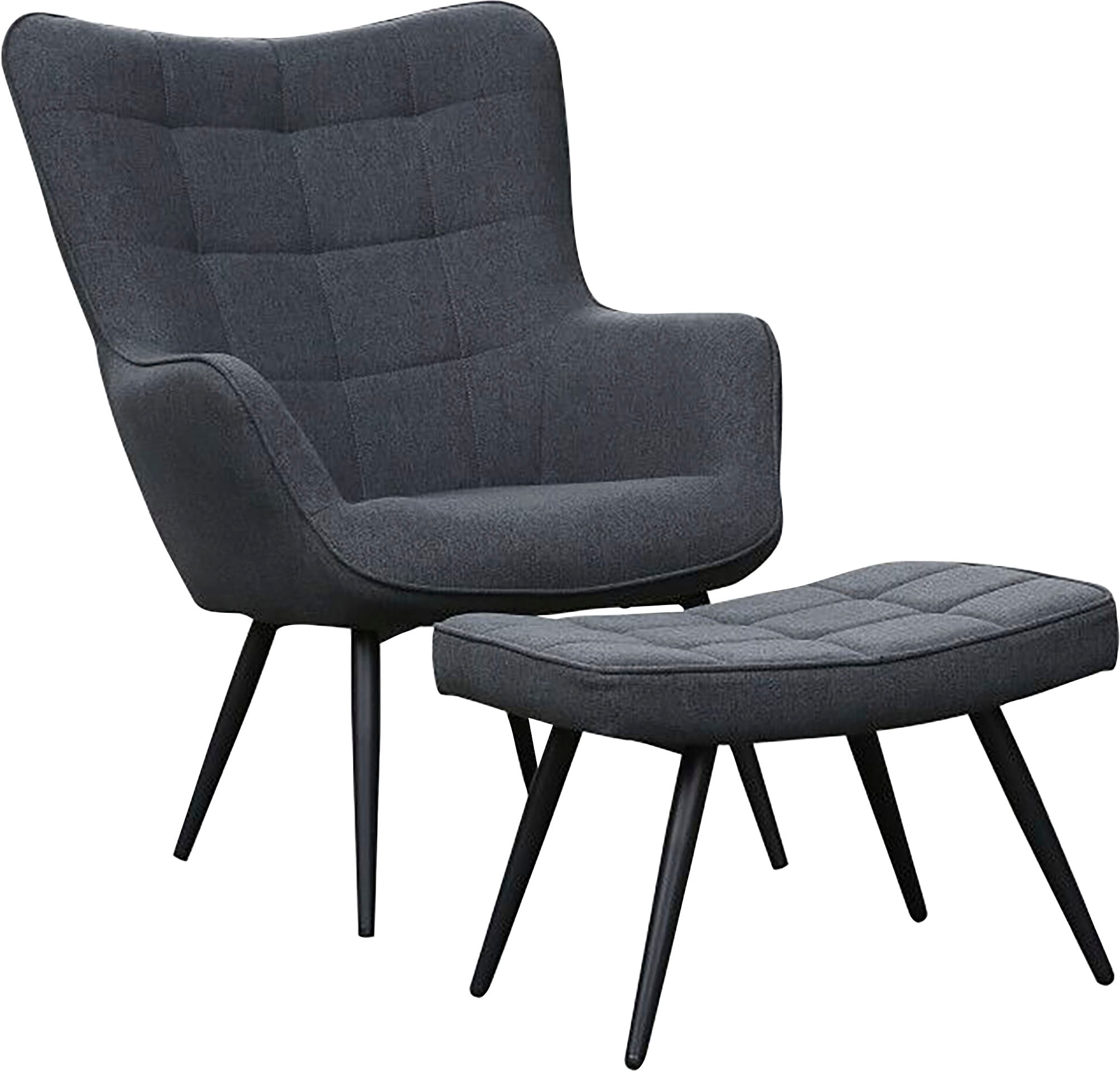 byLIVING Sessel »Uta« 1 Stk. tlg. wahlweise mit oder ohne Hocker, in Cord, günstig online kaufen