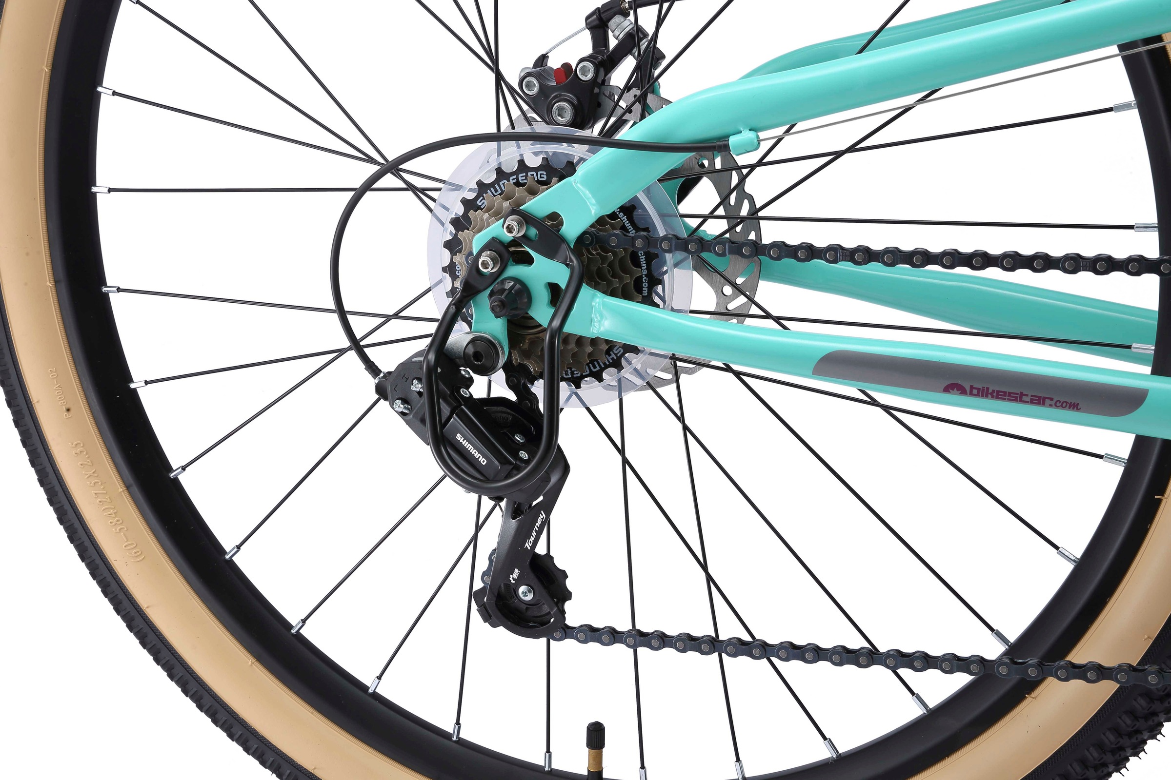 Bikestar Mountainbike 21 Gang Shimano RD-TY300 Schaltwerk Kettenschaltung für Damen und Herren, Kettenschaltung