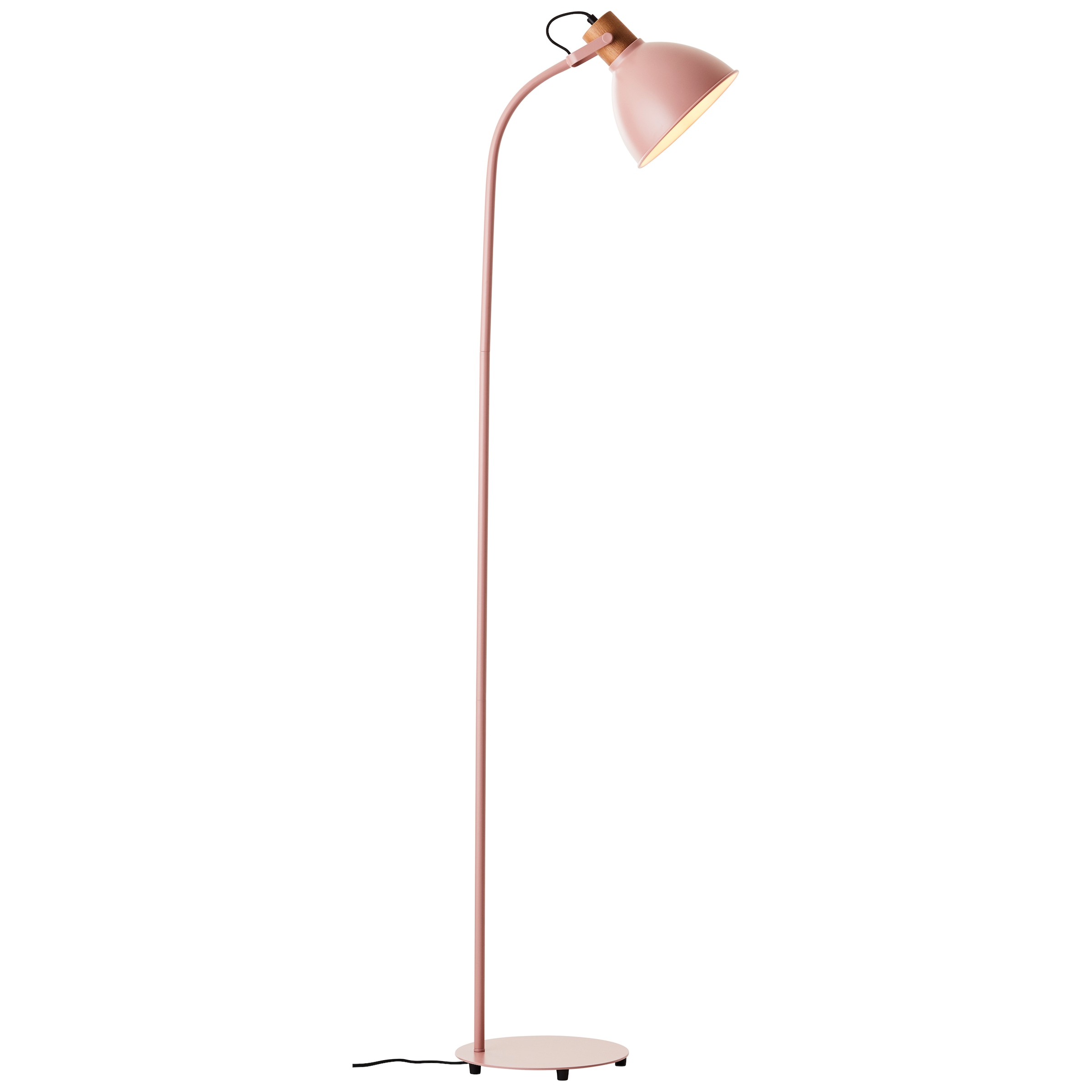 Brilliant Stehlampe »Erena«, 1 flammig-flammig, Höhe 150 cm, E27, Metall/Holz, pink hell